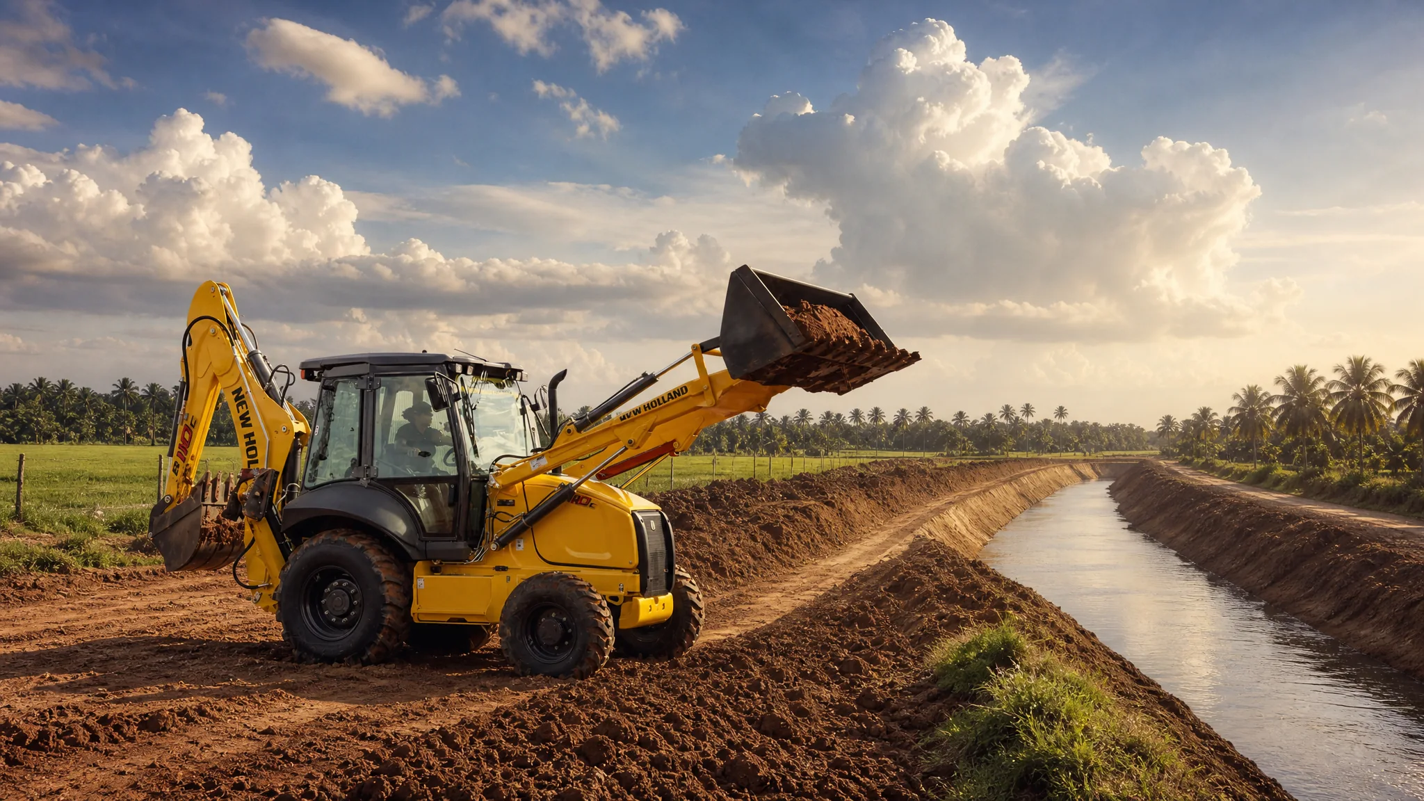 Retroexcavadora New Holland B110C Italia — Agroindustria
