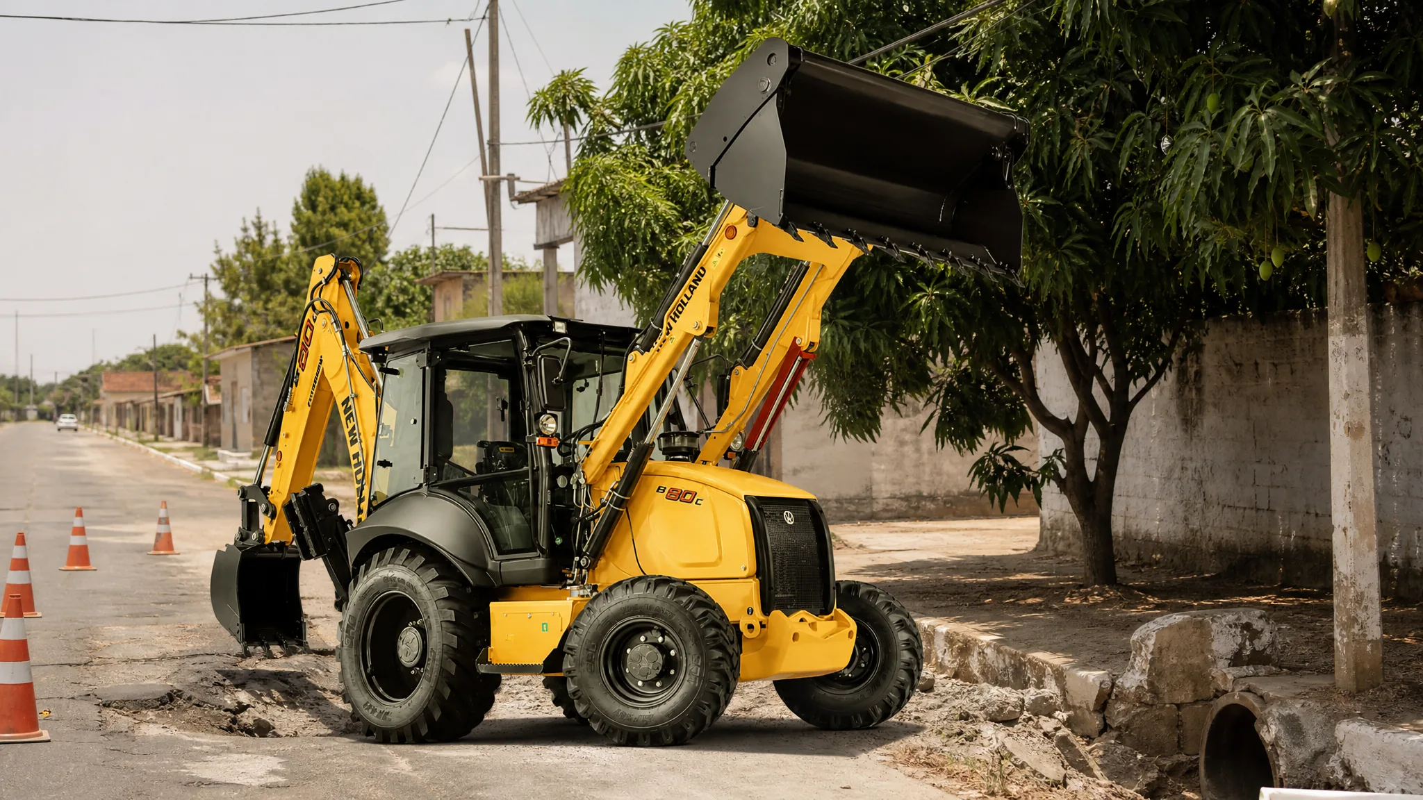 Retroexcavadora New Holland B80C — Alcaldías y servicios municipales