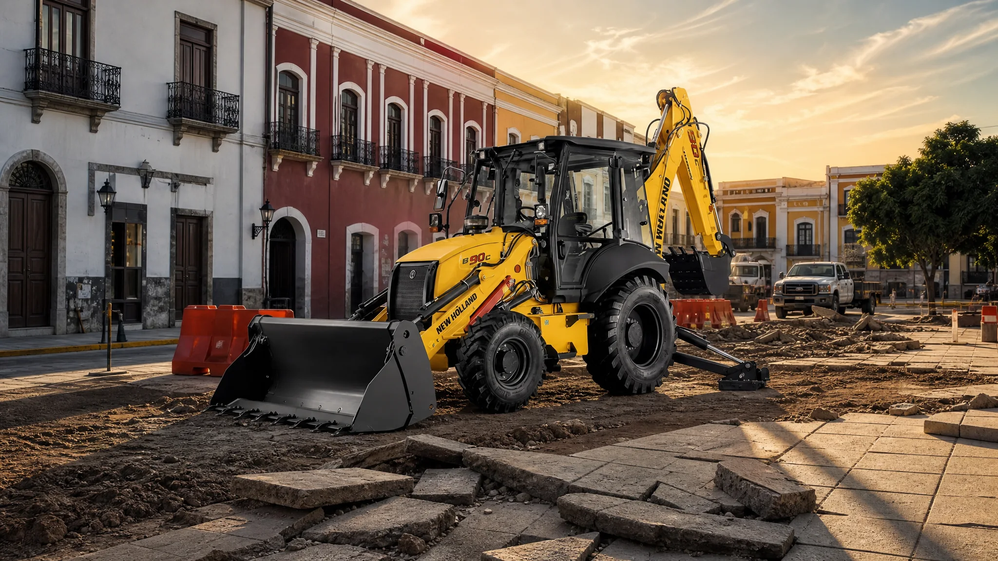 Retroexcavadora New Holland B90C — Alcaldías y servicios municipales