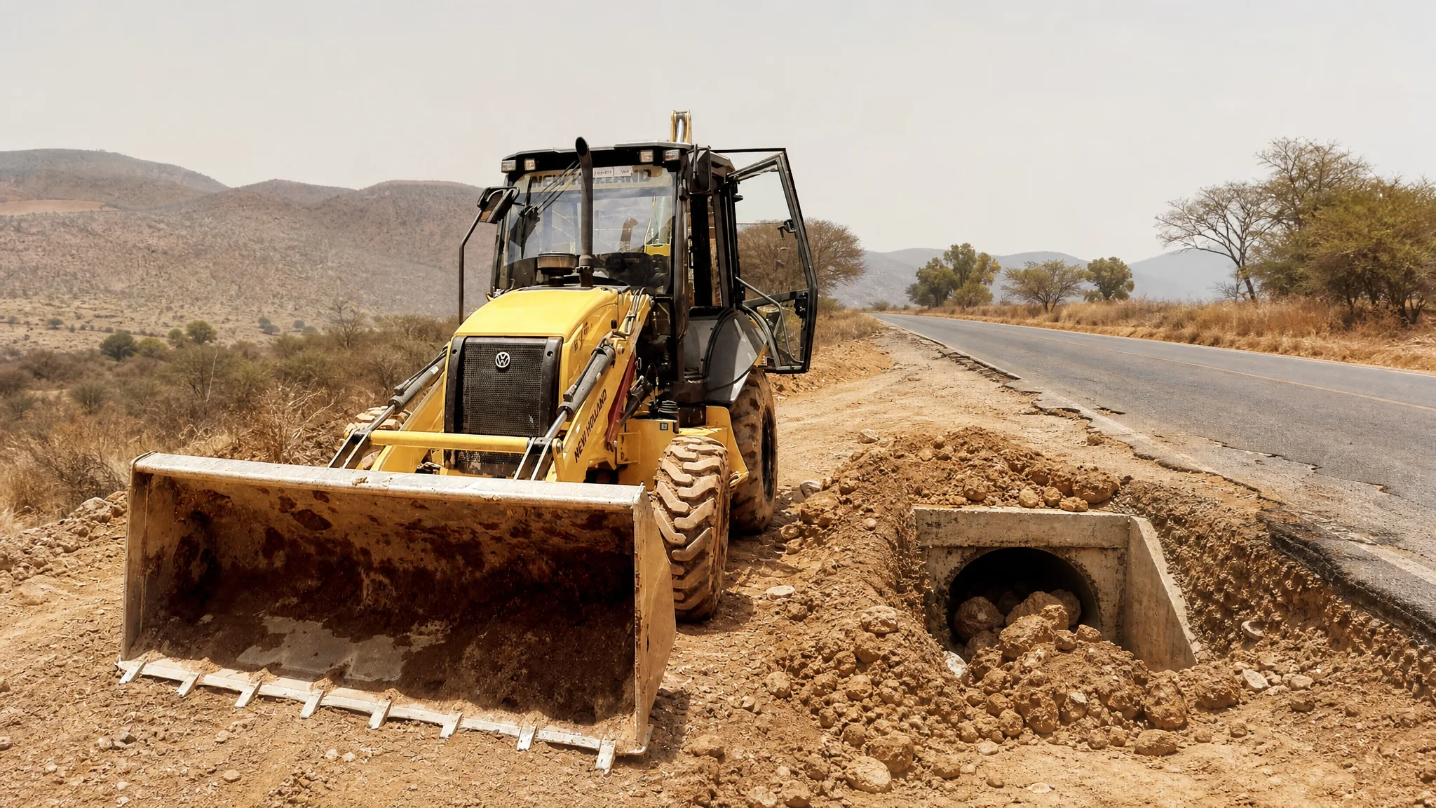 Retroexcavadora New Holland B95C Brasil — Mantenimiento vial