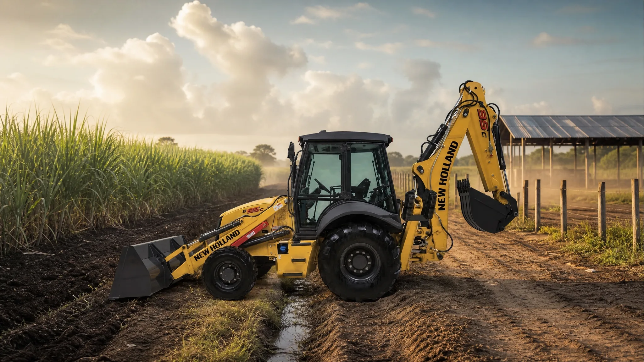 Retroexcavadora New Holland B95C Italia — Agroindustria
