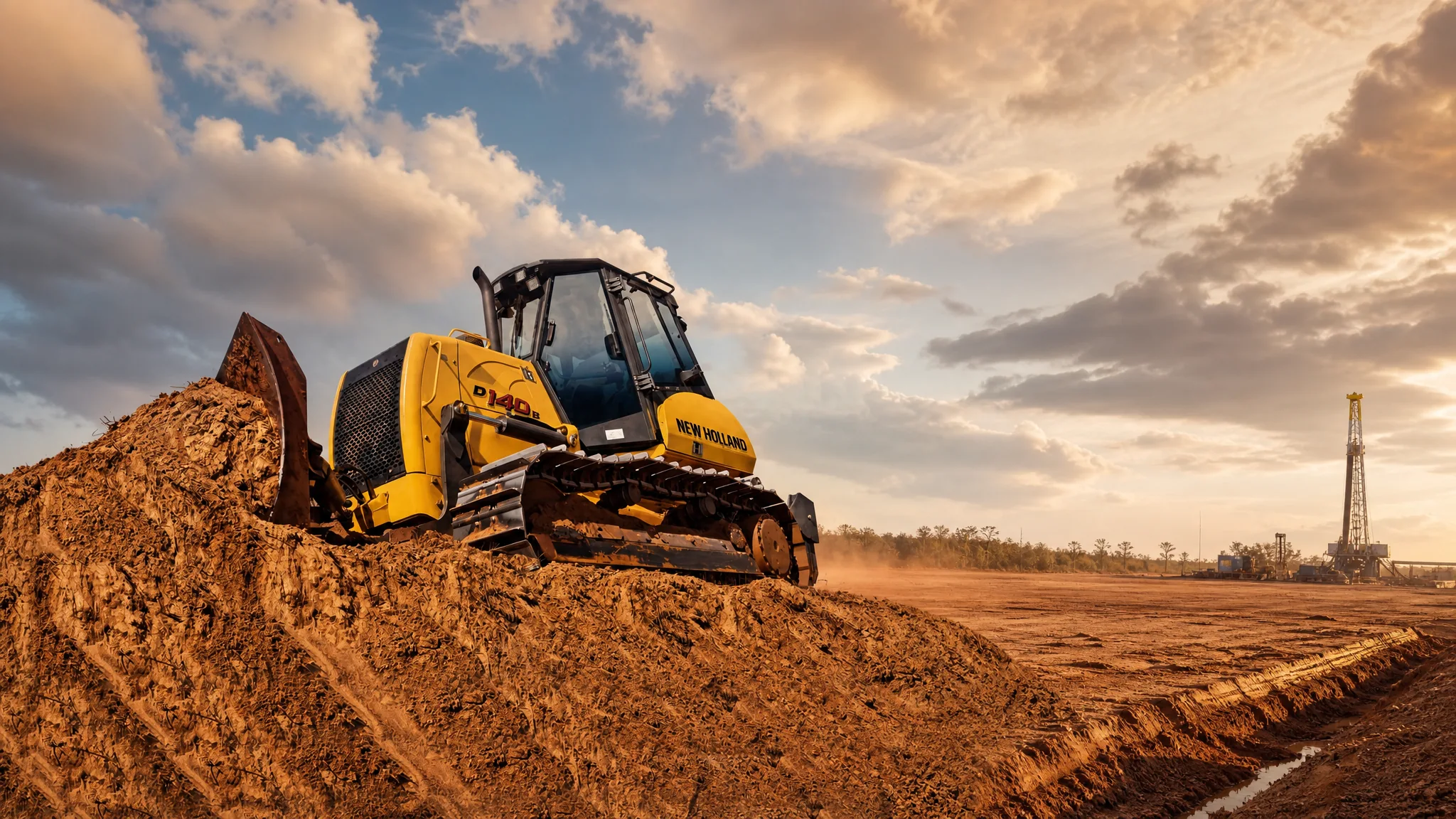 Tractor de orugas New Holland D140B — Petróleo y gas