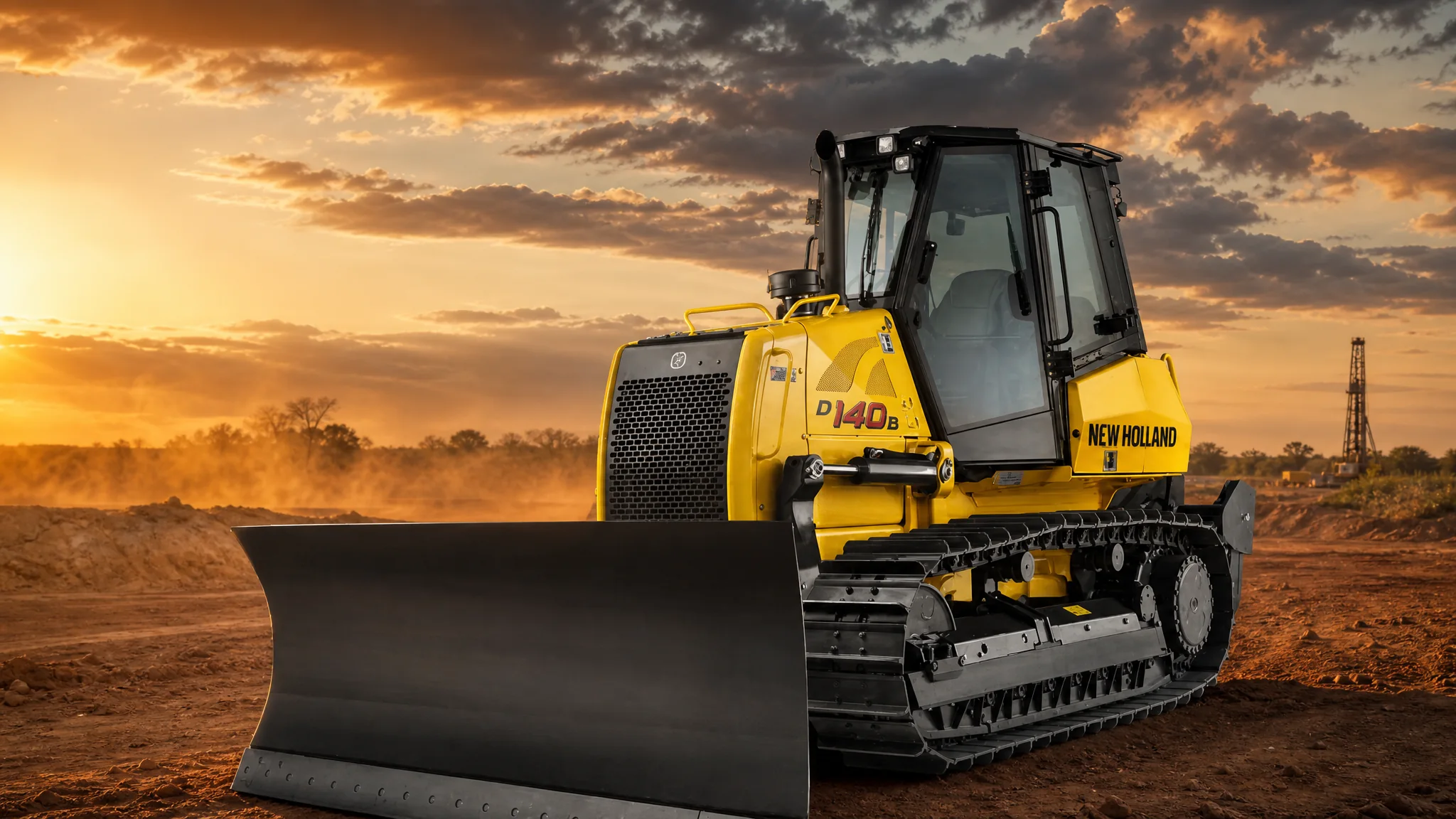 Tractor de orugas New Holland D140B — Petróleo y gas