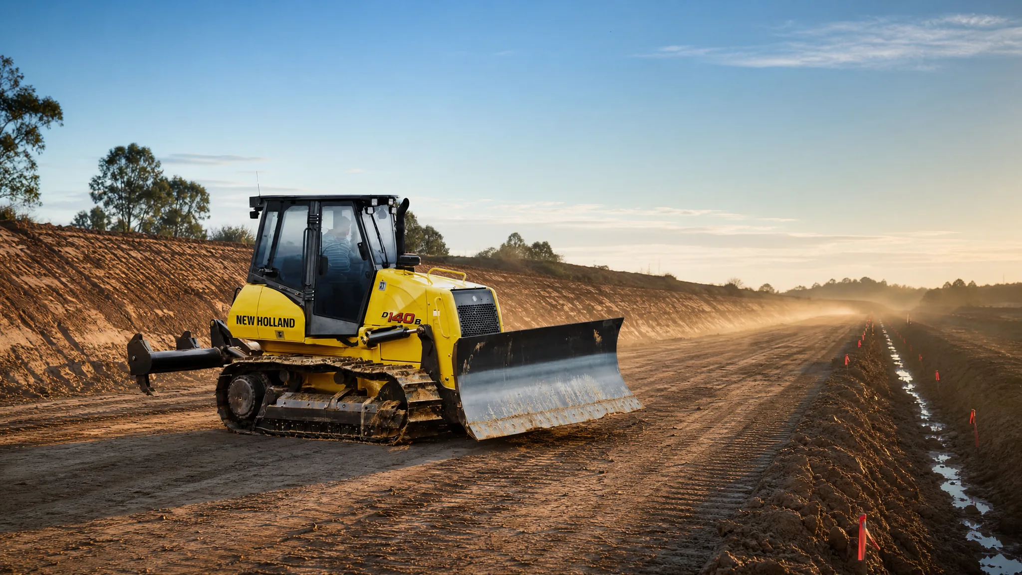 Tractor de orugas New Holland D140B — Vialidad e infraestructura