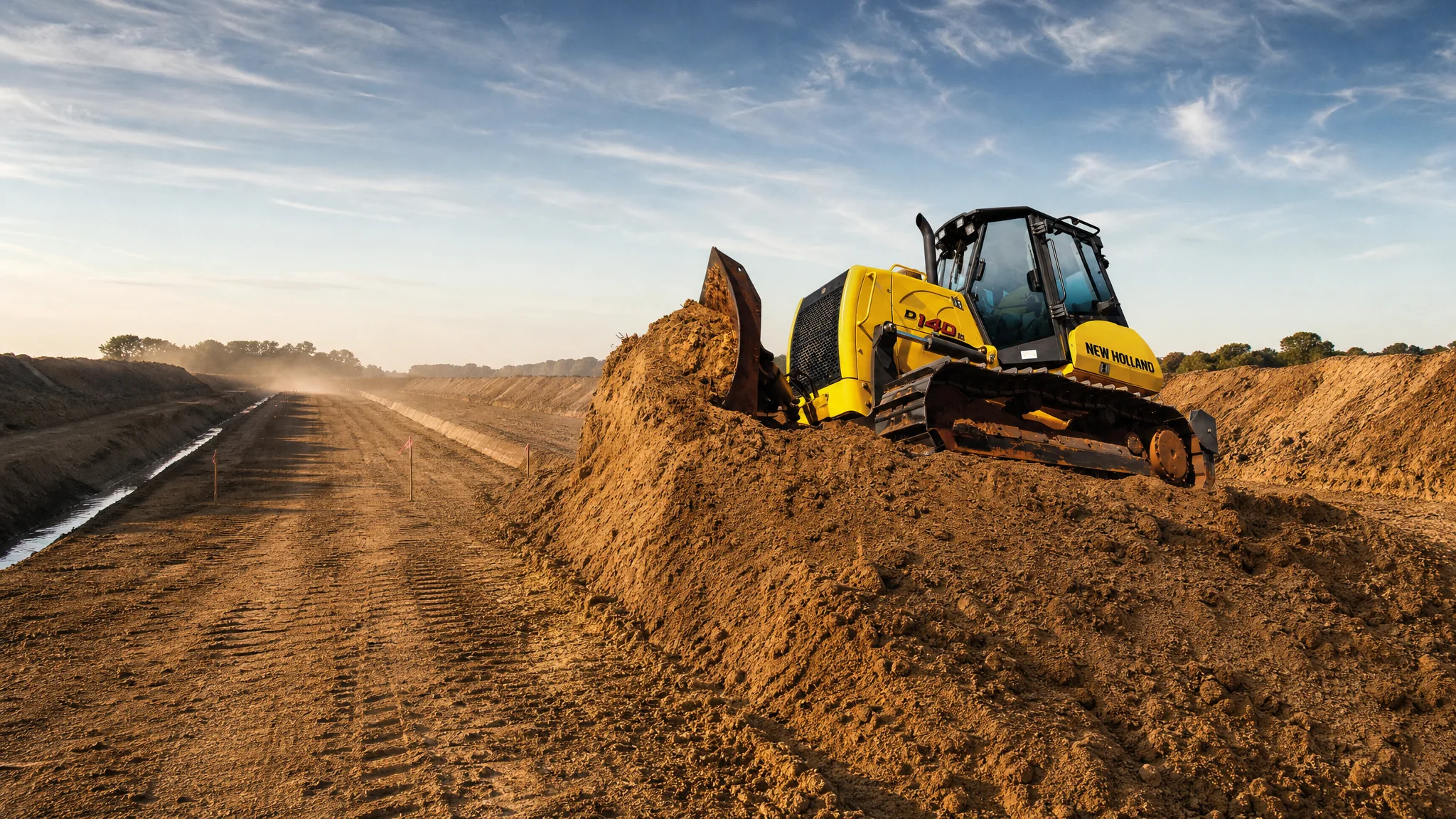 Tractor de orugas New Holland D140B — Vialidad e infraestructura