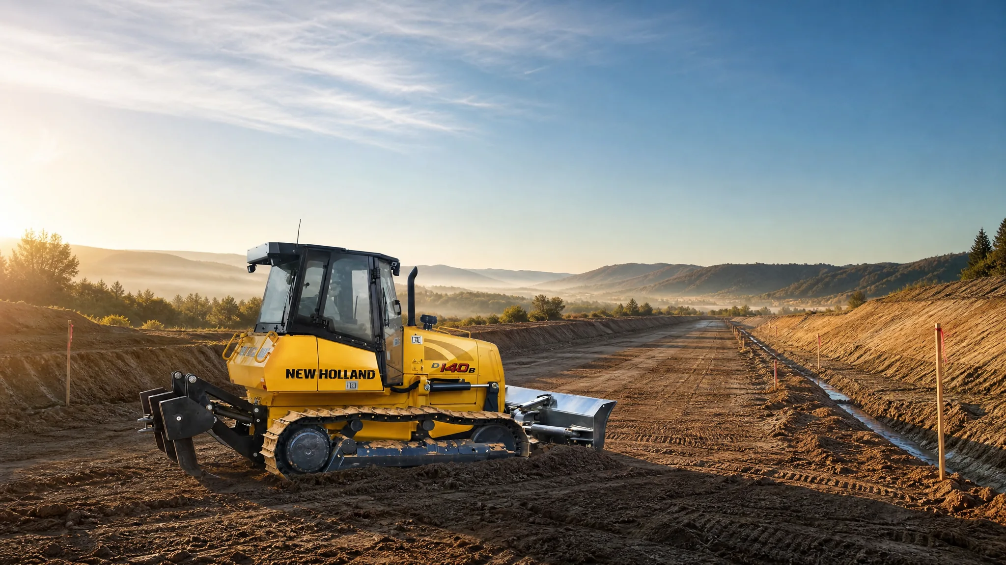 Tractor de orugas New Holland D140B — Vialidad e infraestructura
