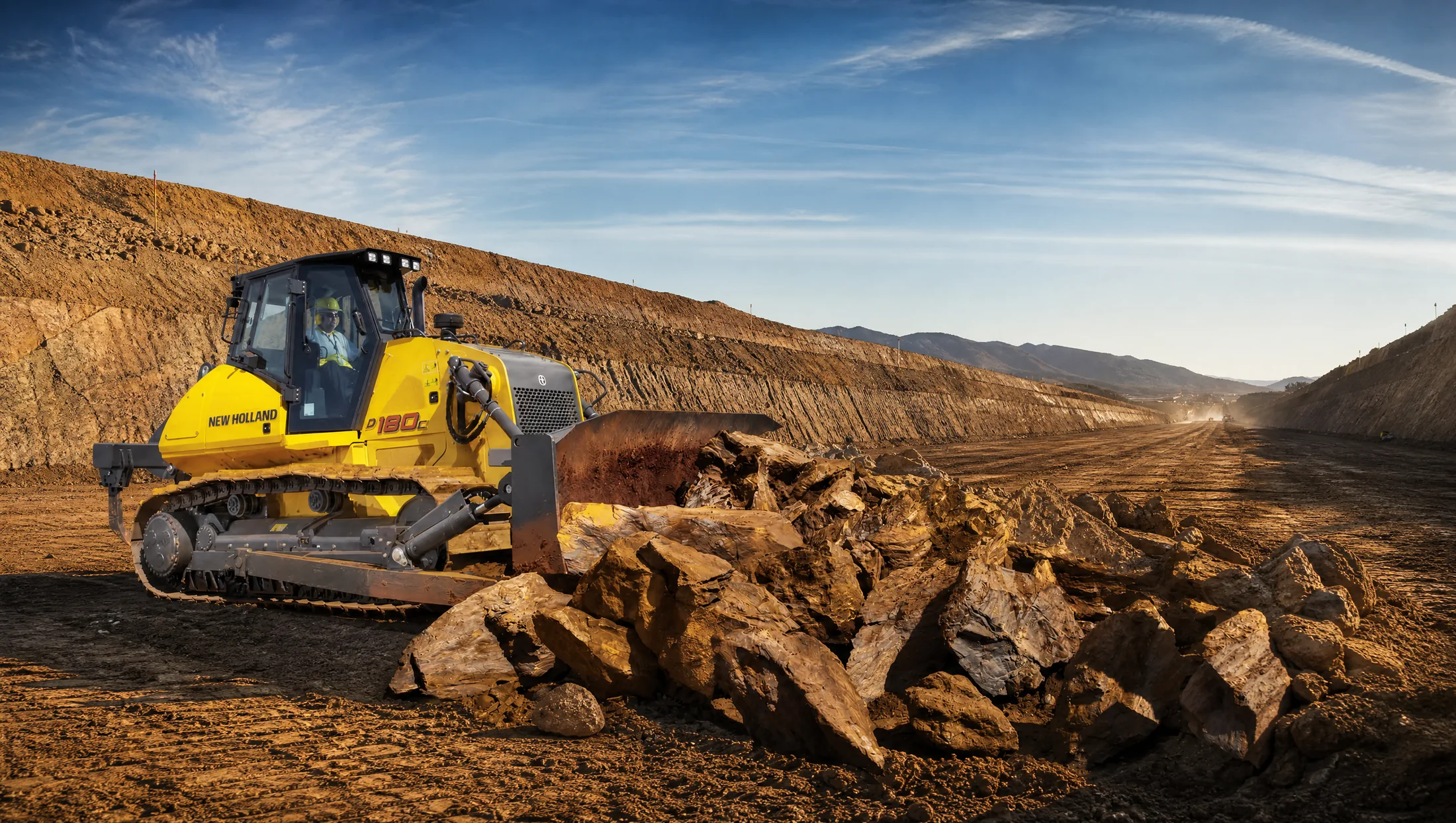 Tractor de orugas New Holland D180C — Vialidad e infraestructura