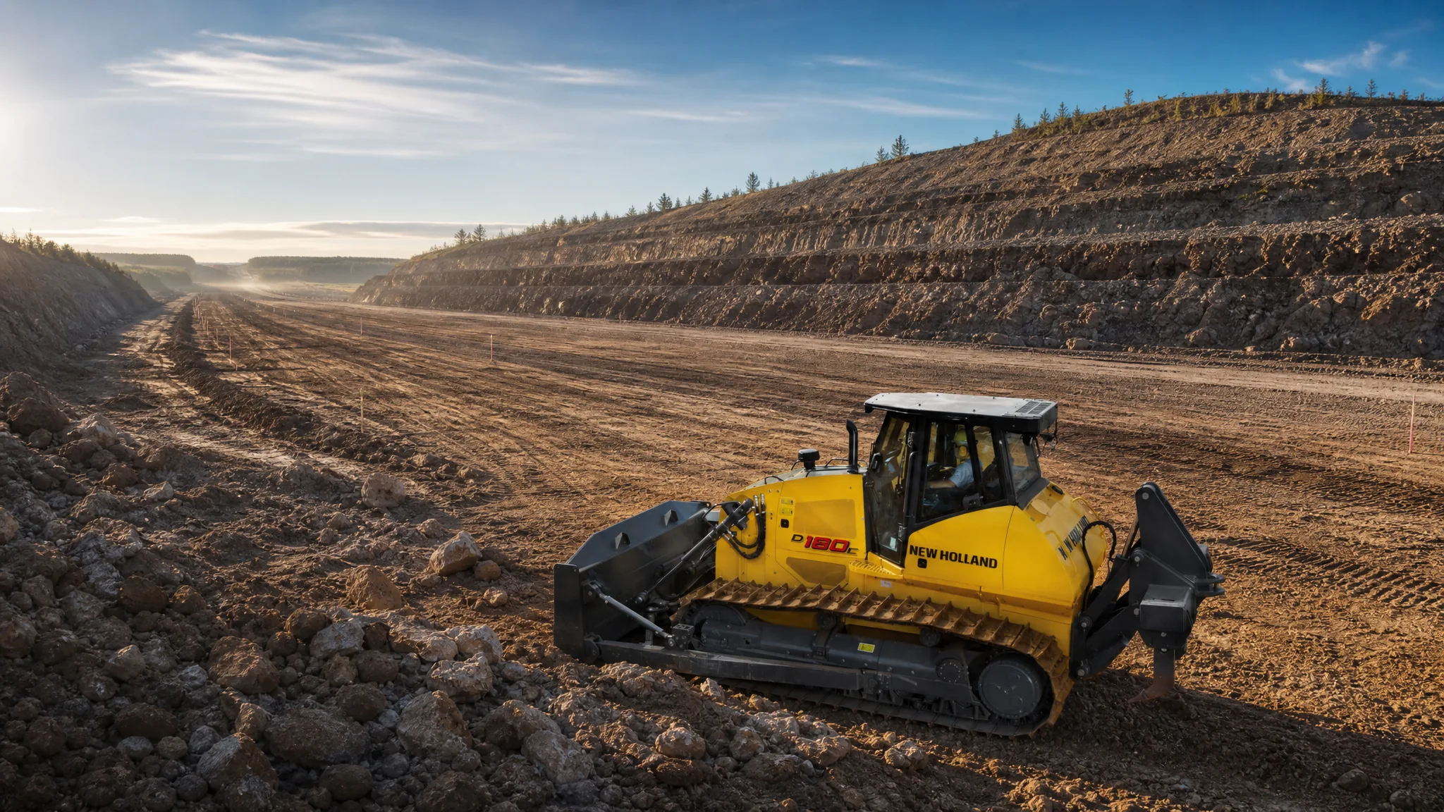 Tractor de orugas New Holland D180C — Vialidad e infraestructura