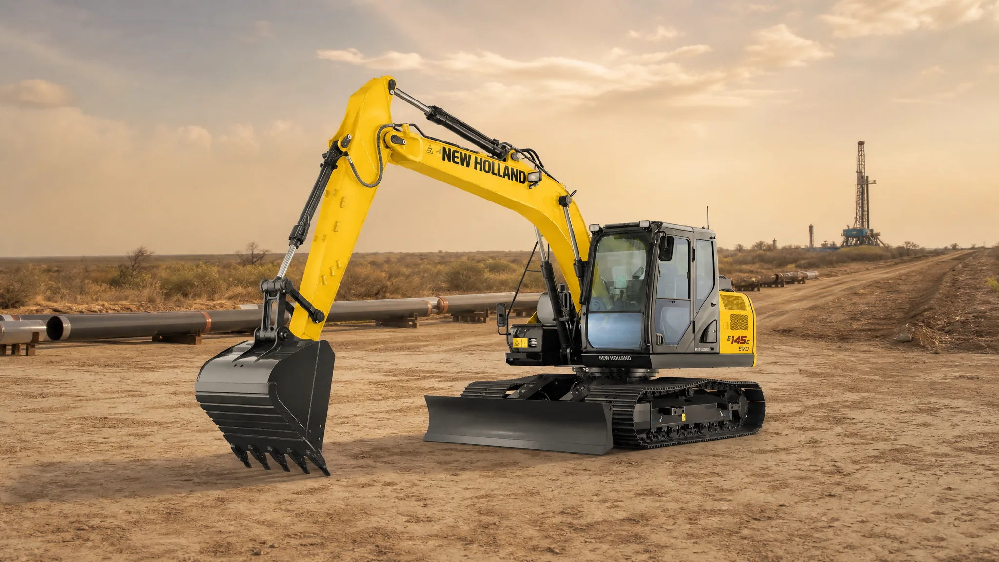 Excavadora hidráulica New Holland E145C EVO — Petróleo y gas