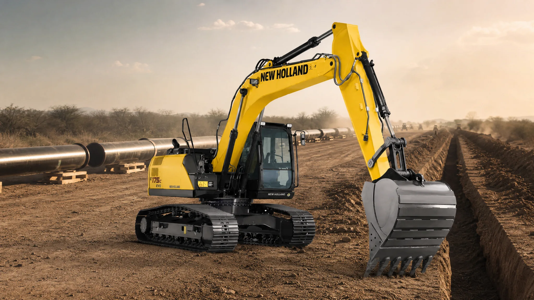 Excavadora hidráulica New Holland E175C EVO — Petróleo y gas