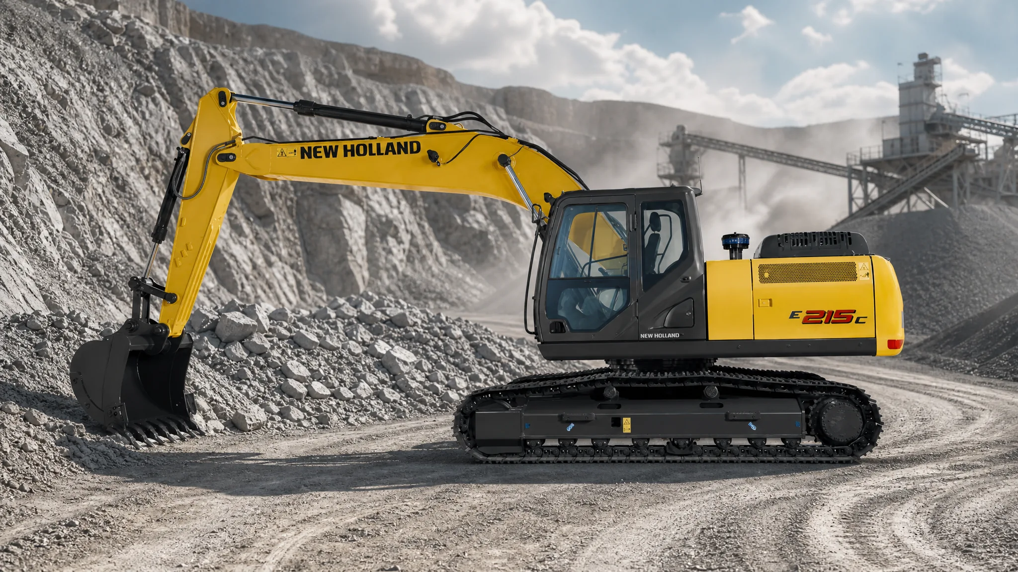 Excavadora hidráulica New Holland E215C EVO — Canteras y agregados