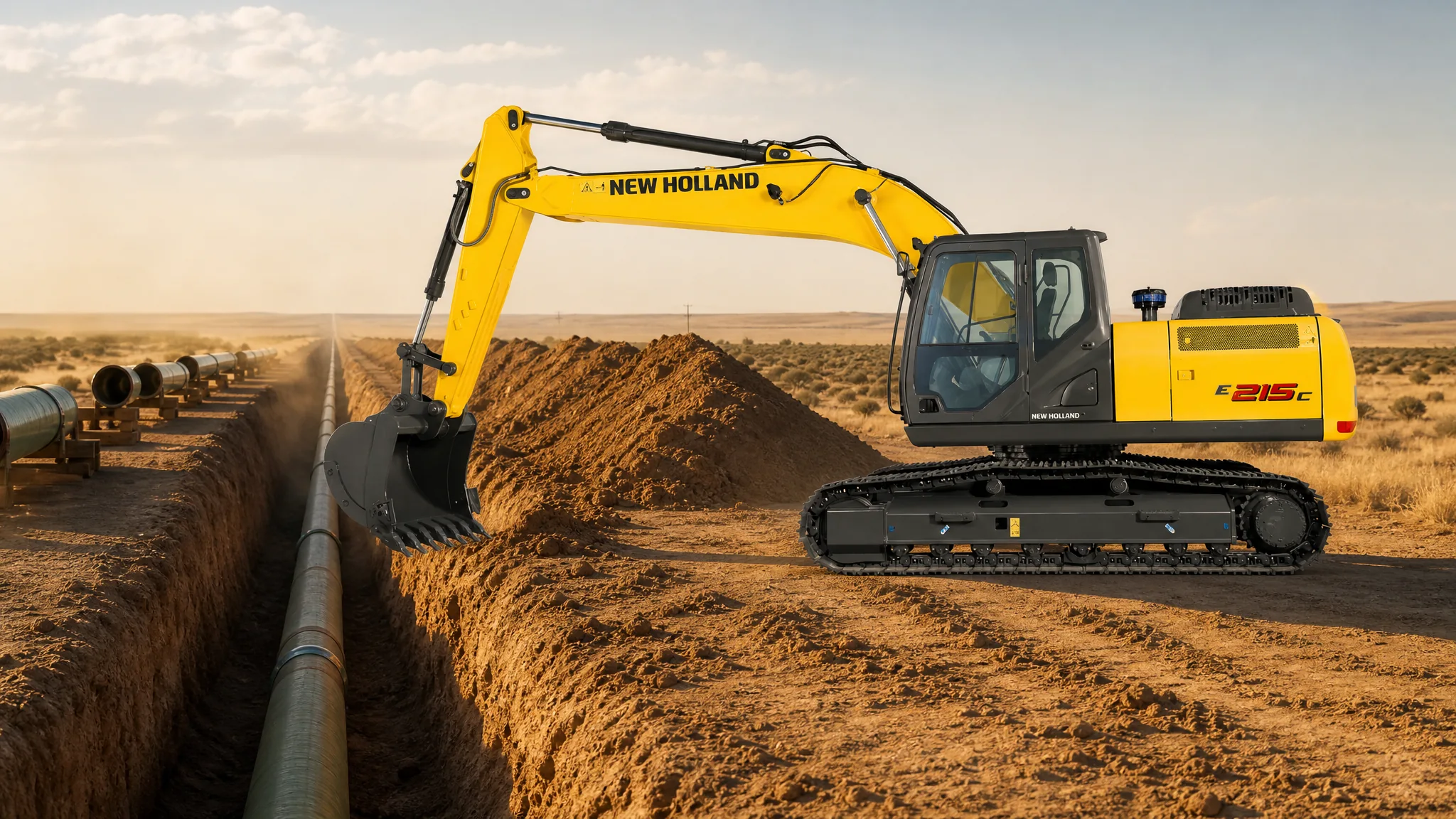 Excavadora hidráulica New Holland E215C EVO — Petróleo y gas
