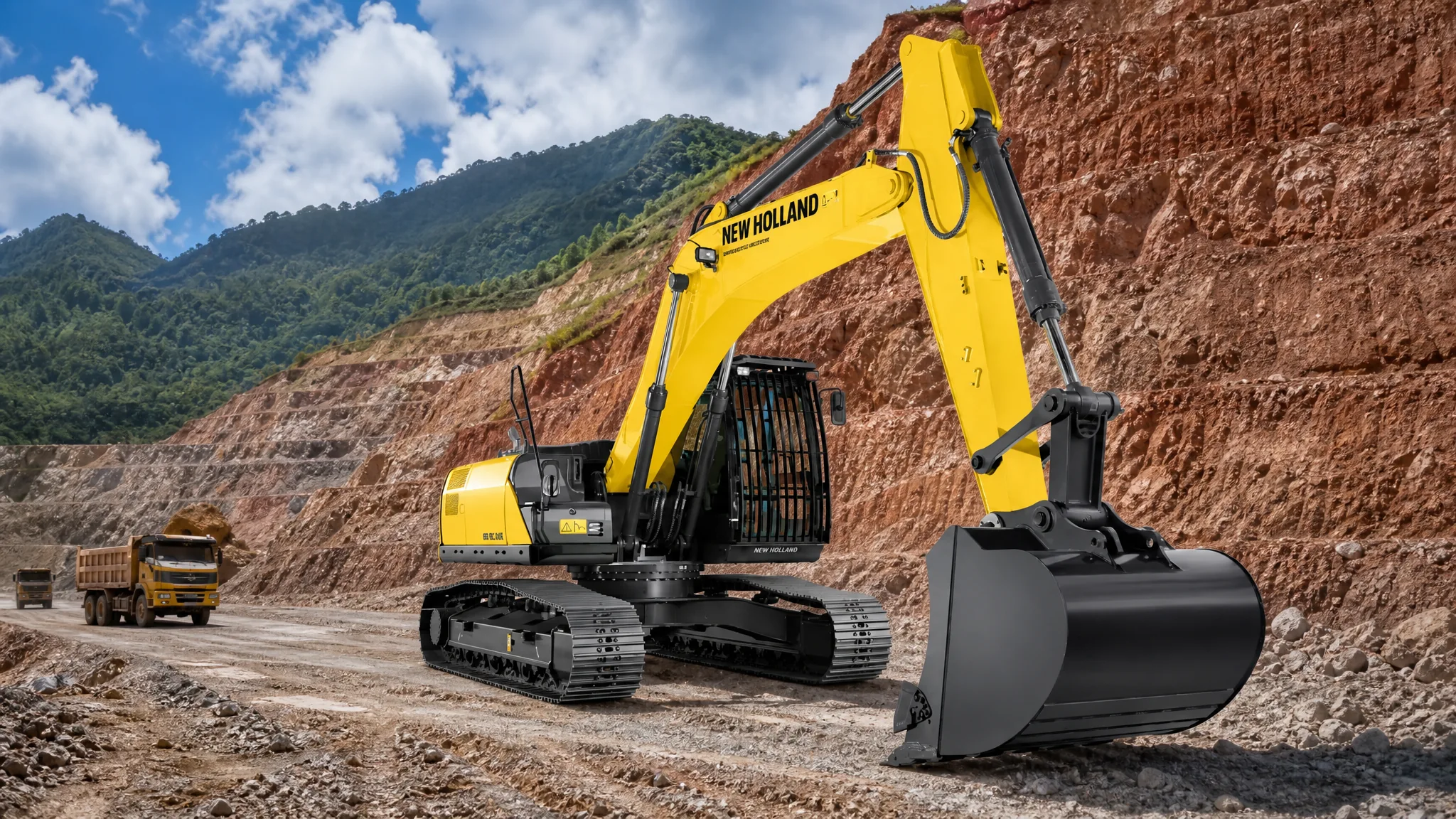 Excavadora hidráulica New Holland E245C EVO — Obra civil e infraestructura pesada
