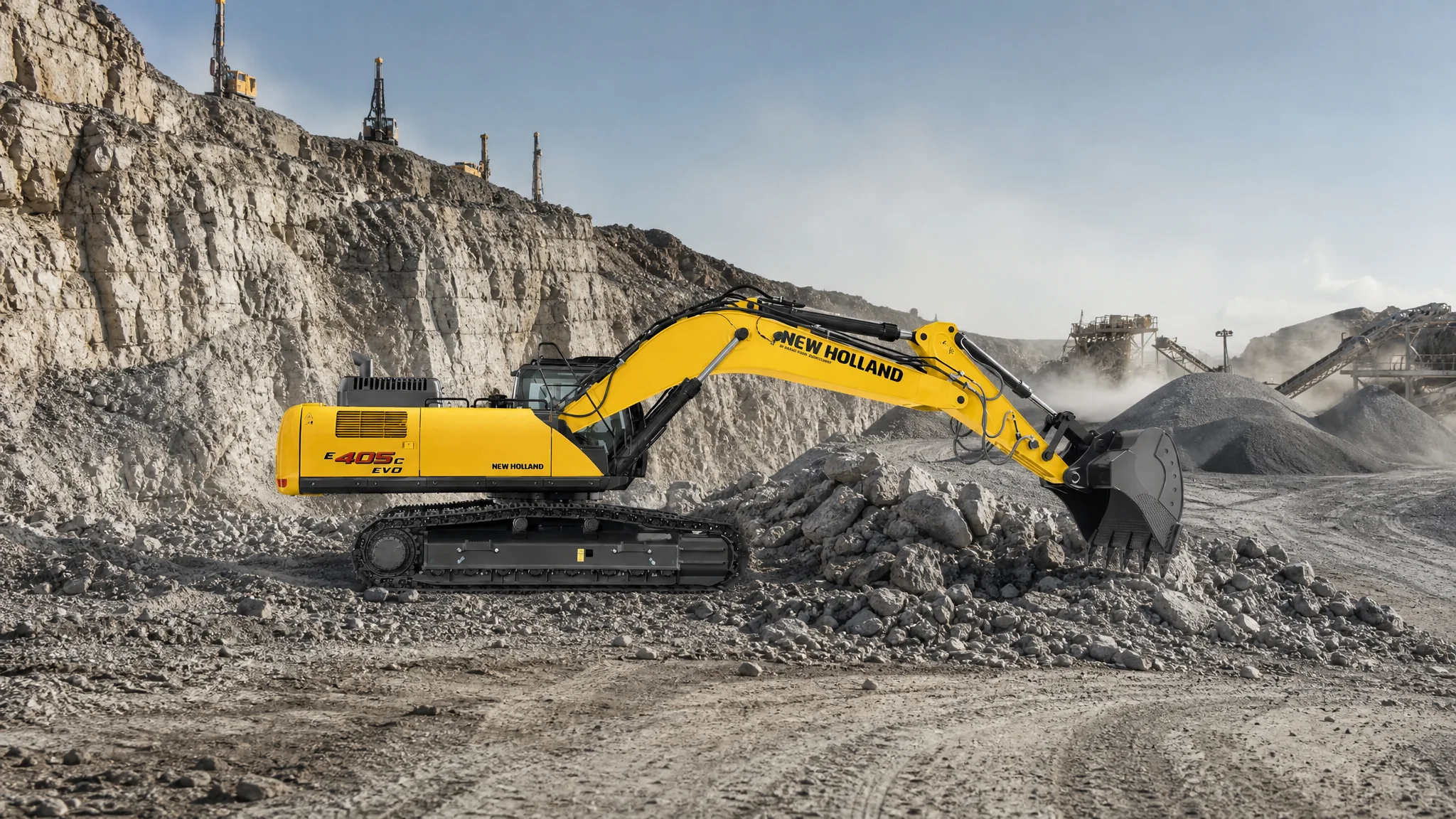 Excavadora hidráulica New Holland E405C EVO — Canteras y agregados