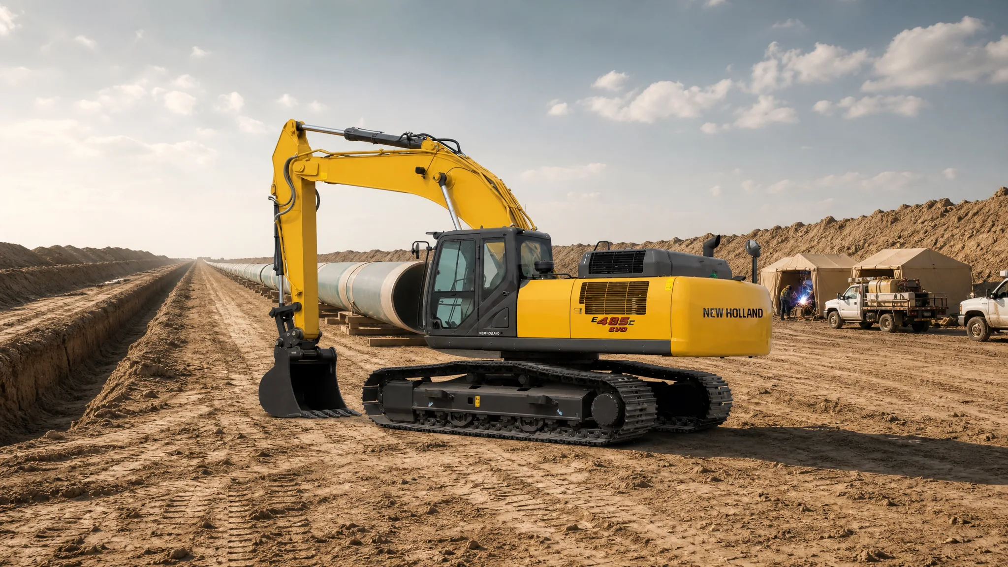Excavadora hidráulica New Holland E485C EVO — Petróleo y gas