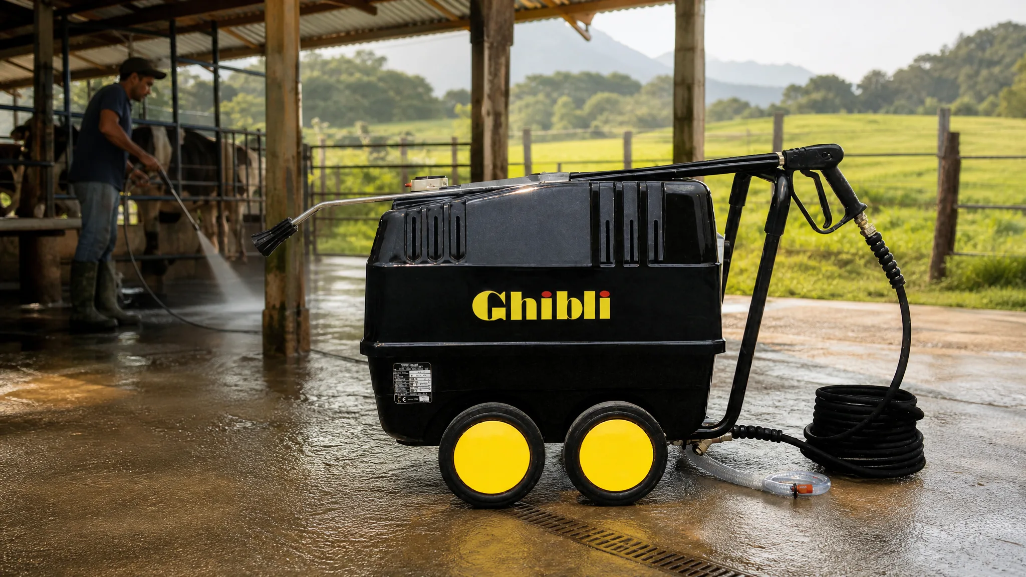 Hidrolimpiadora de agua caliente GHIBLI BIG SUPER 130/10 — Fincas y agroindustria