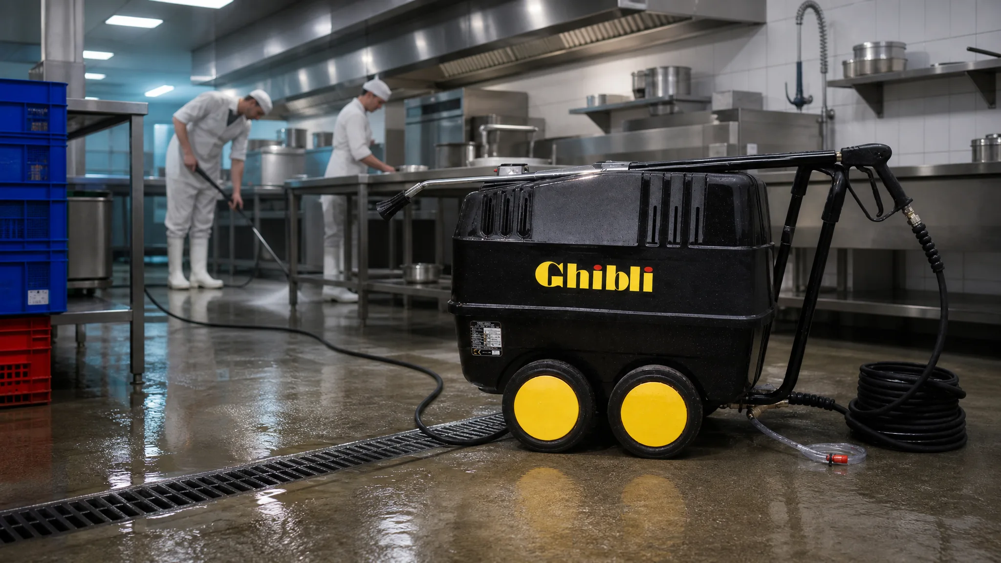 Hidrolimpiadora de agua caliente GHIBLI BIG SUPER 130/10 — Plantas de alimentos y cocinas industriales