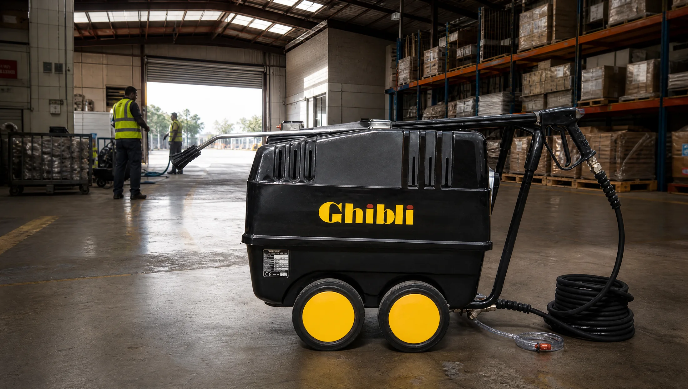 Hidrolimpiadora de agua caliente GHIBLI BIG SUPER 130/10 — Mantenimiento industrial