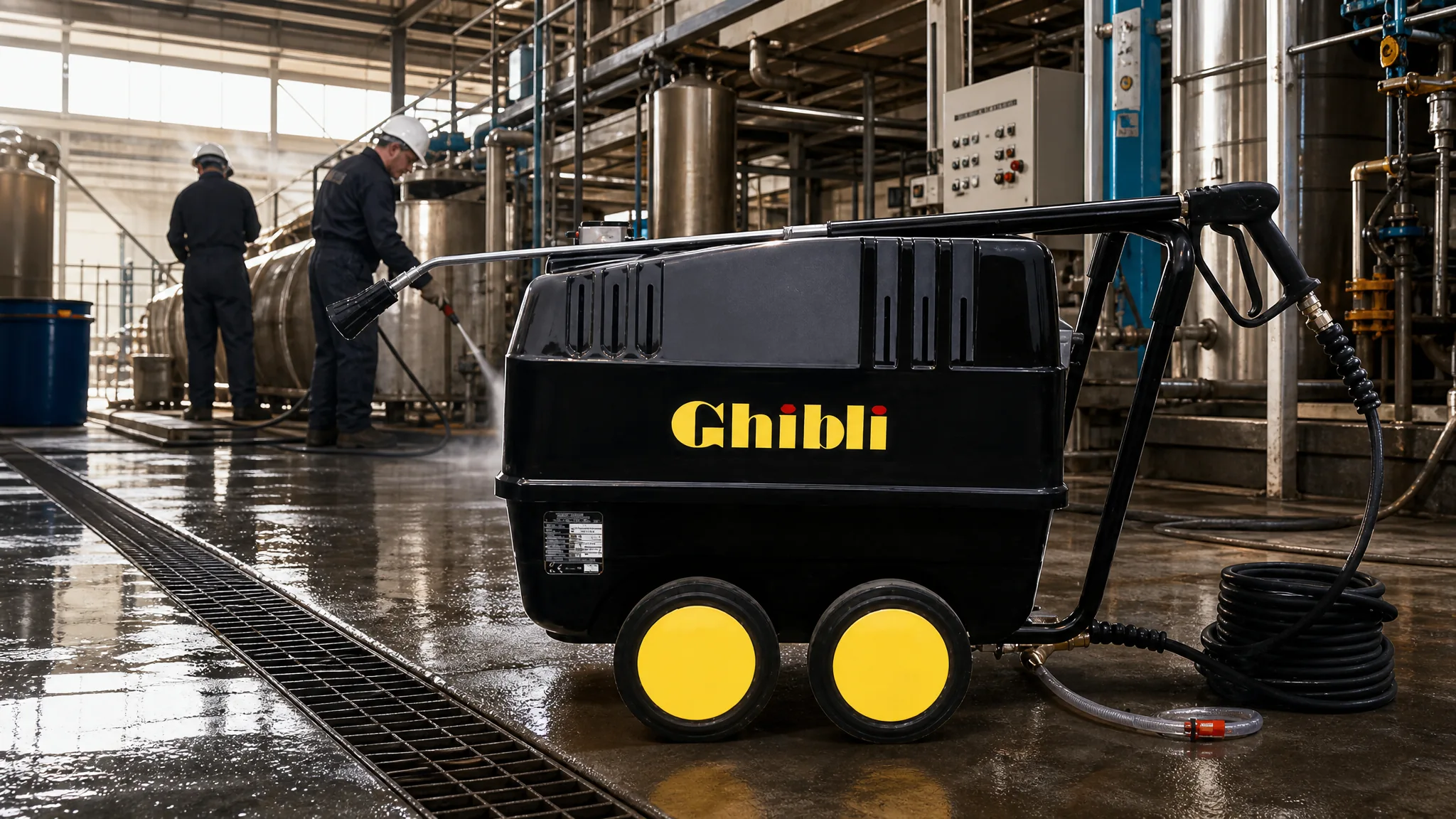 Hidrolimpiadora de agua caliente GHIBLI BIG SUPER 180/12 — Industria y mantenimiento de planta