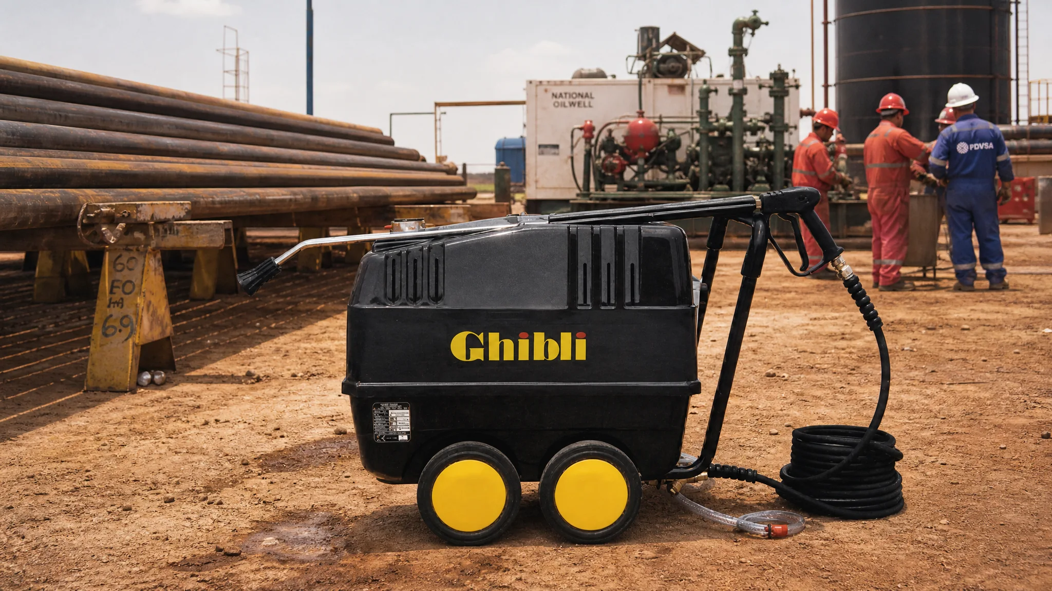 Hidrolimpiadora de agua caliente GHIBLI BIG SUPER 180/12 — Petróleo y gas
