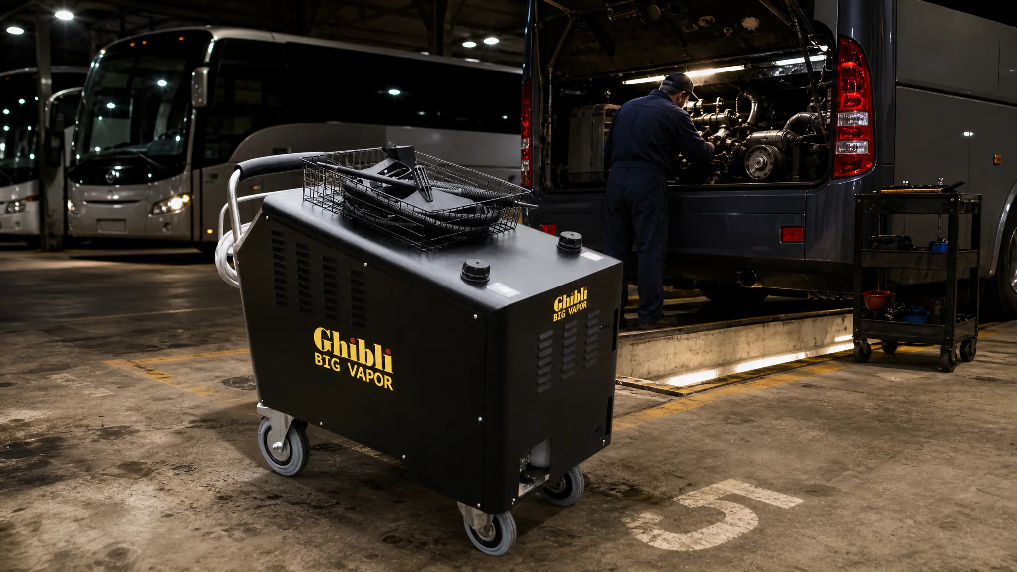 Generador de vapor industrial GHIBLI BIG VAPOR — Transporte de pasajeros