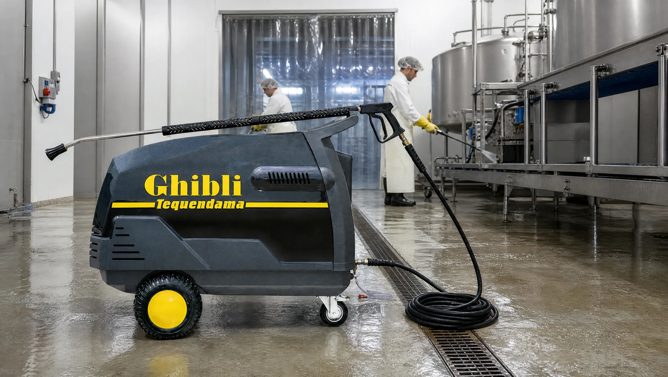 Hidrolimpiadora de agua caliente GHIBLI TEQUENDAMA TOP — Plantas de alimentos y frigoríficos