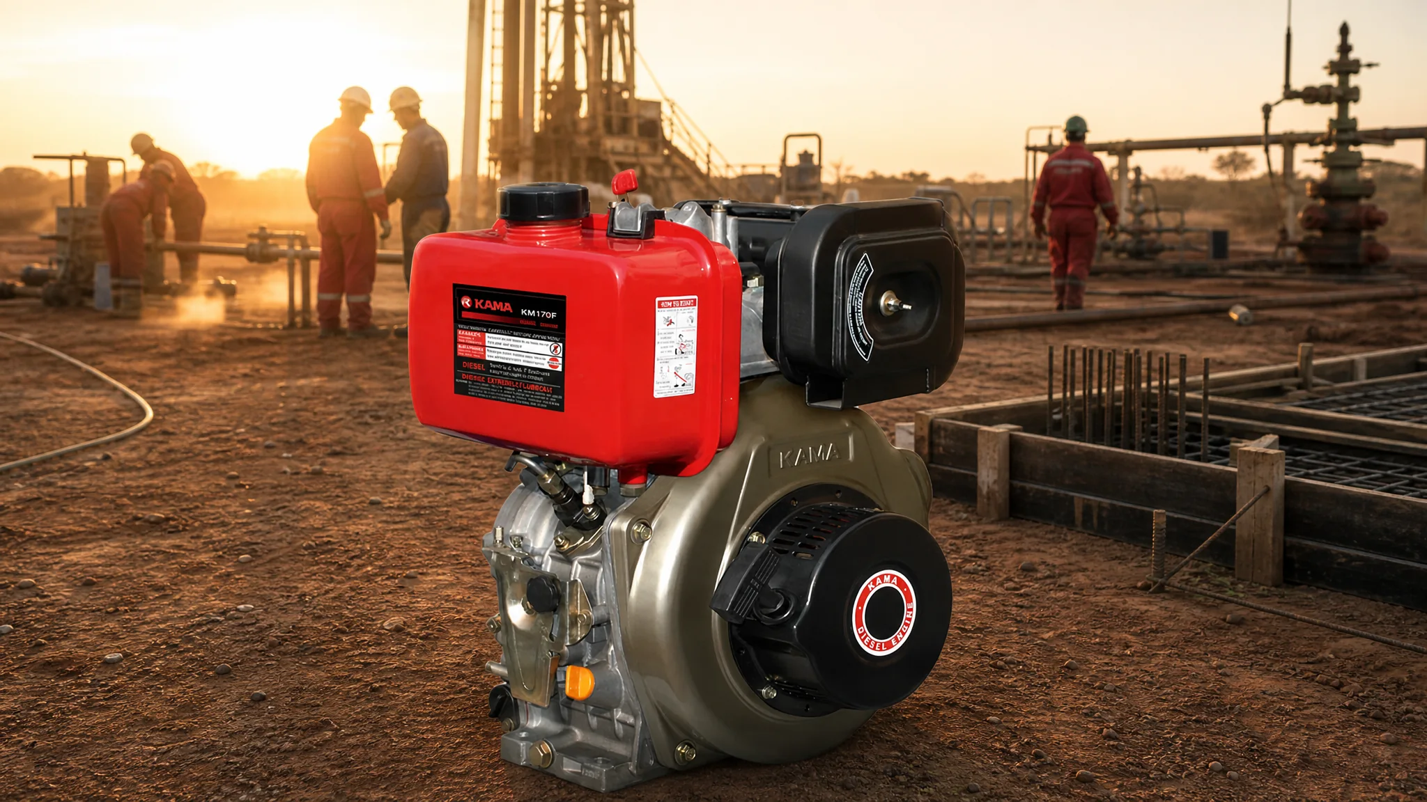 Motor diésel para vibrador de concreto KAMA KM170F — Petróleo y gas