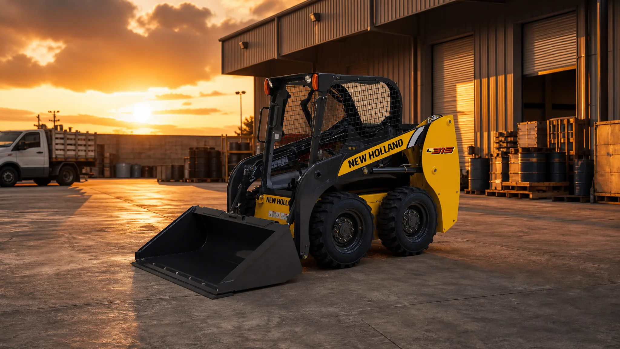 Minicargadora New Holland L315 — Industria y patios de almacén