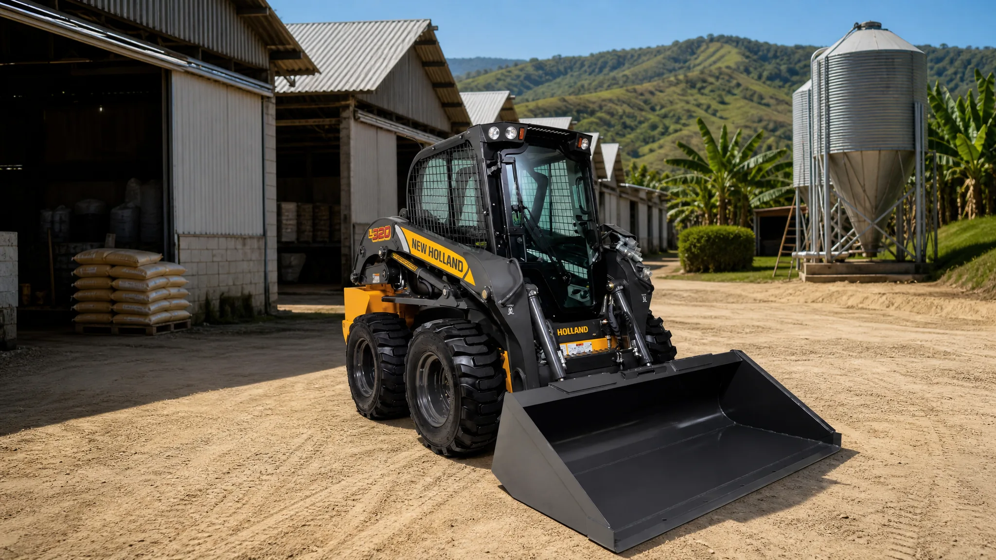 Minicargadora New Holland L320 — Agroindustria y galpones
