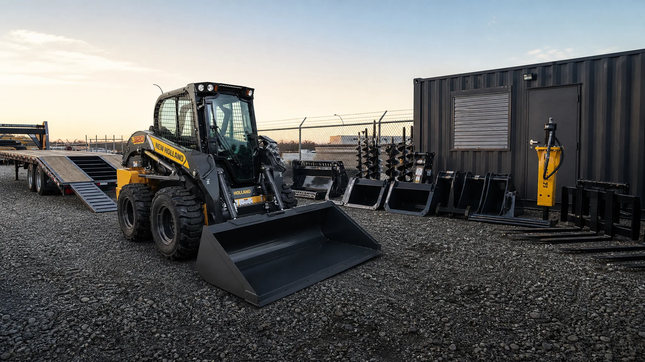 Minicargadora New Holland L320 — Alquiler de equipos