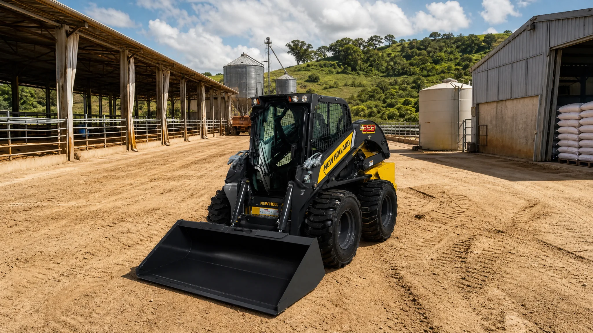 Minicargadora New Holland L323 — Agroindustria y galpones