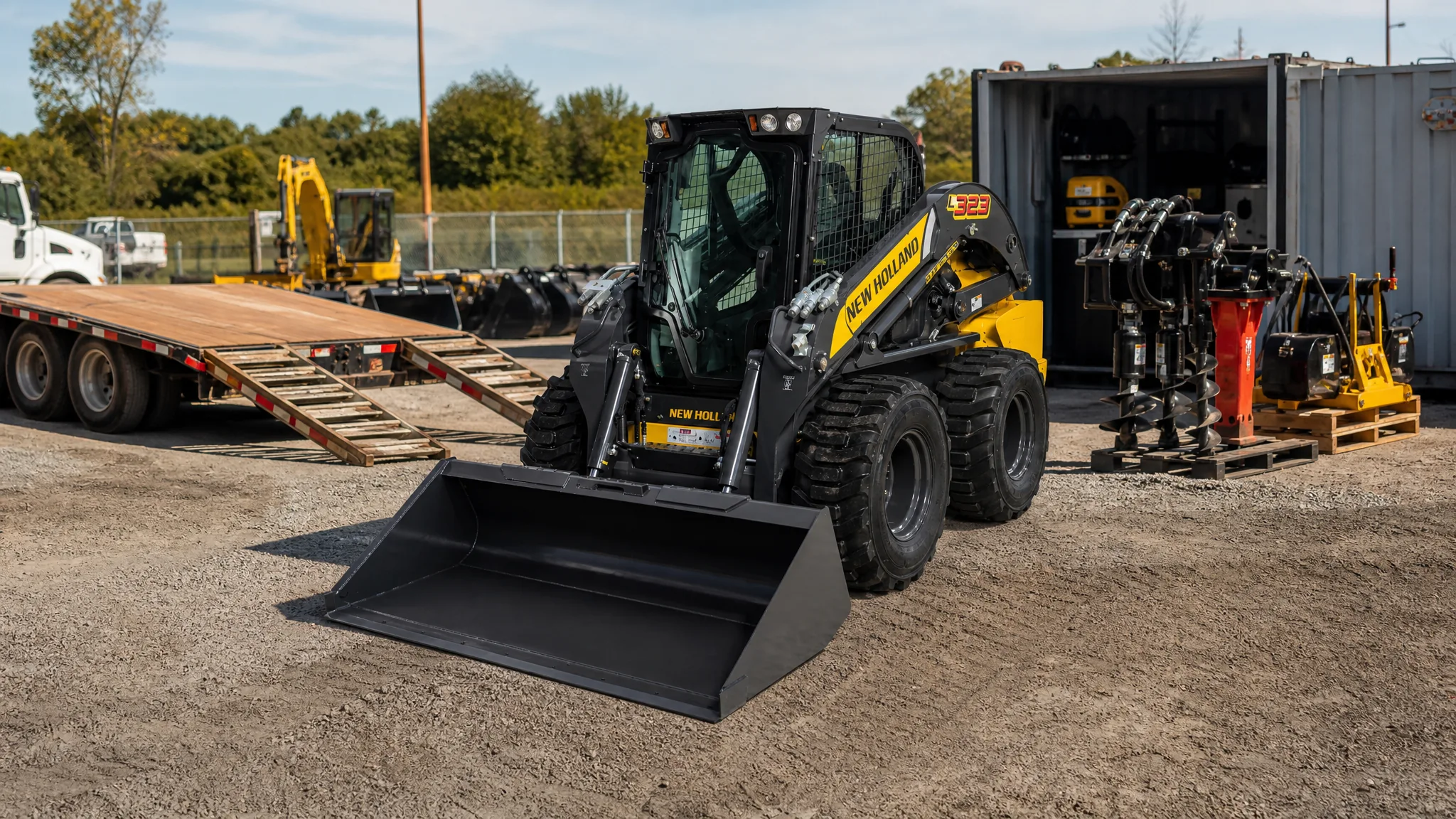 Minicargadora New Holland L323 — Alquiler de equipos