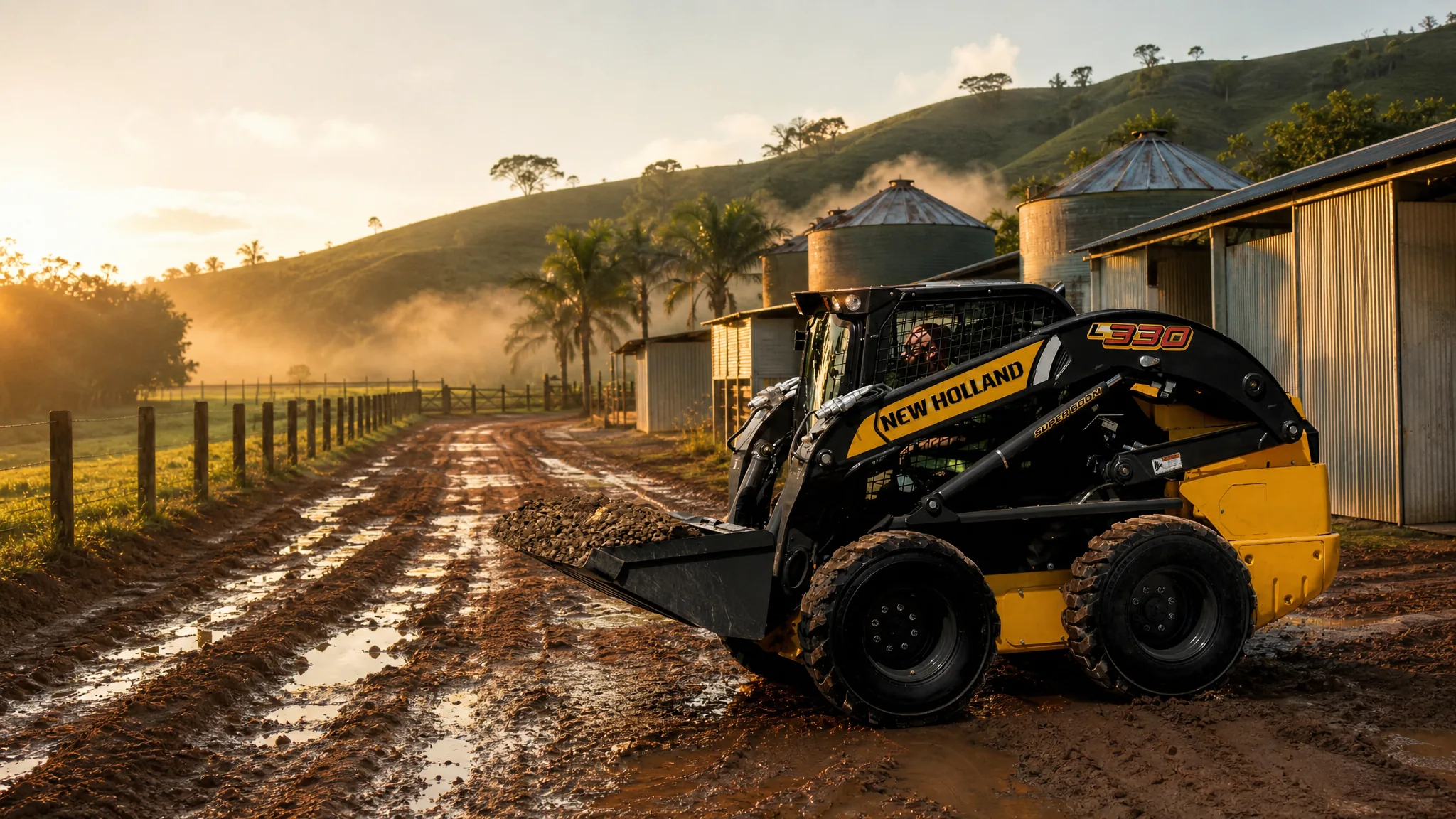 Minicargadora New Holland L330 — Agroindustria y galpones