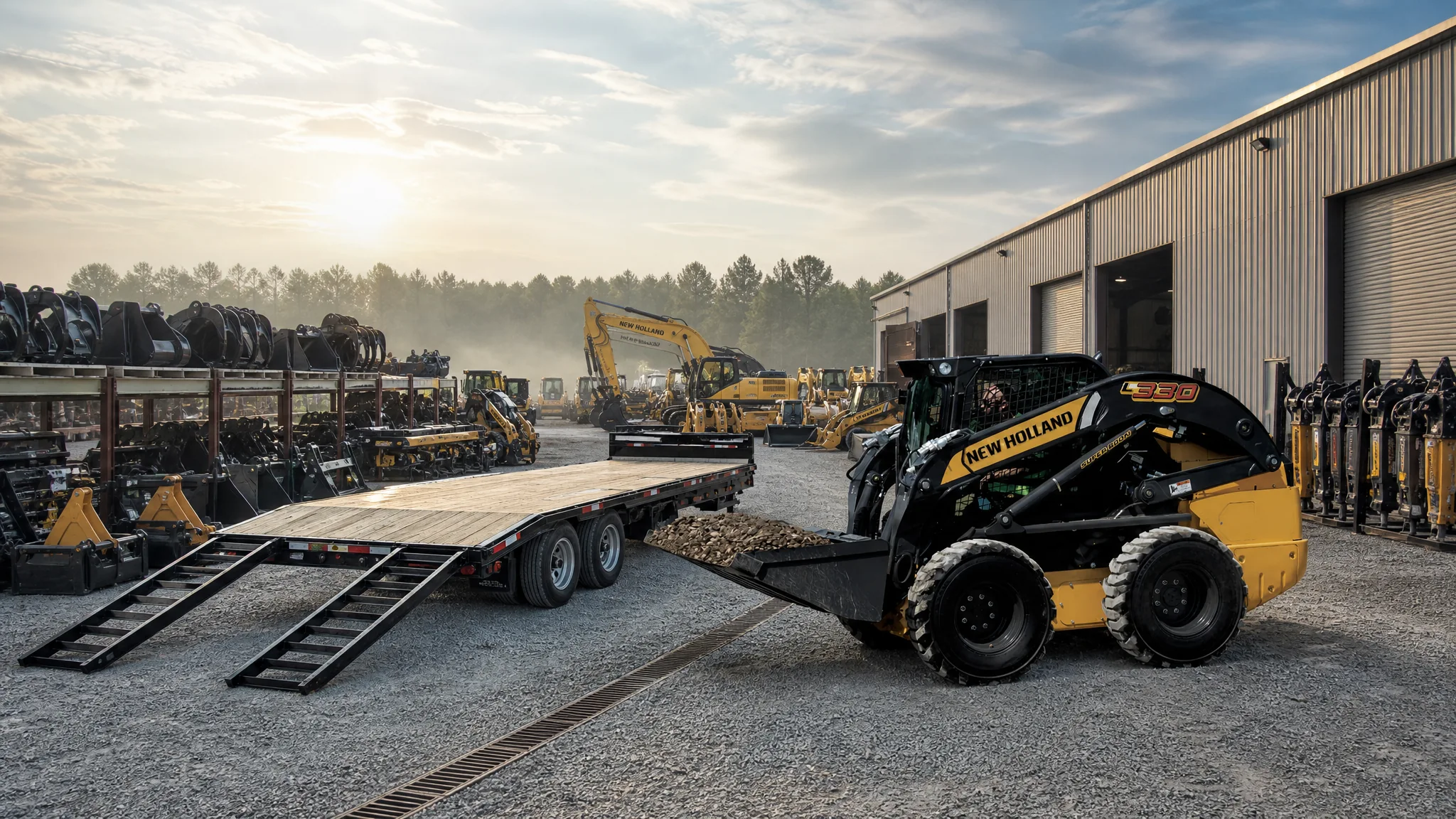 Minicargadora New Holland L330 — Alquiler de equipos