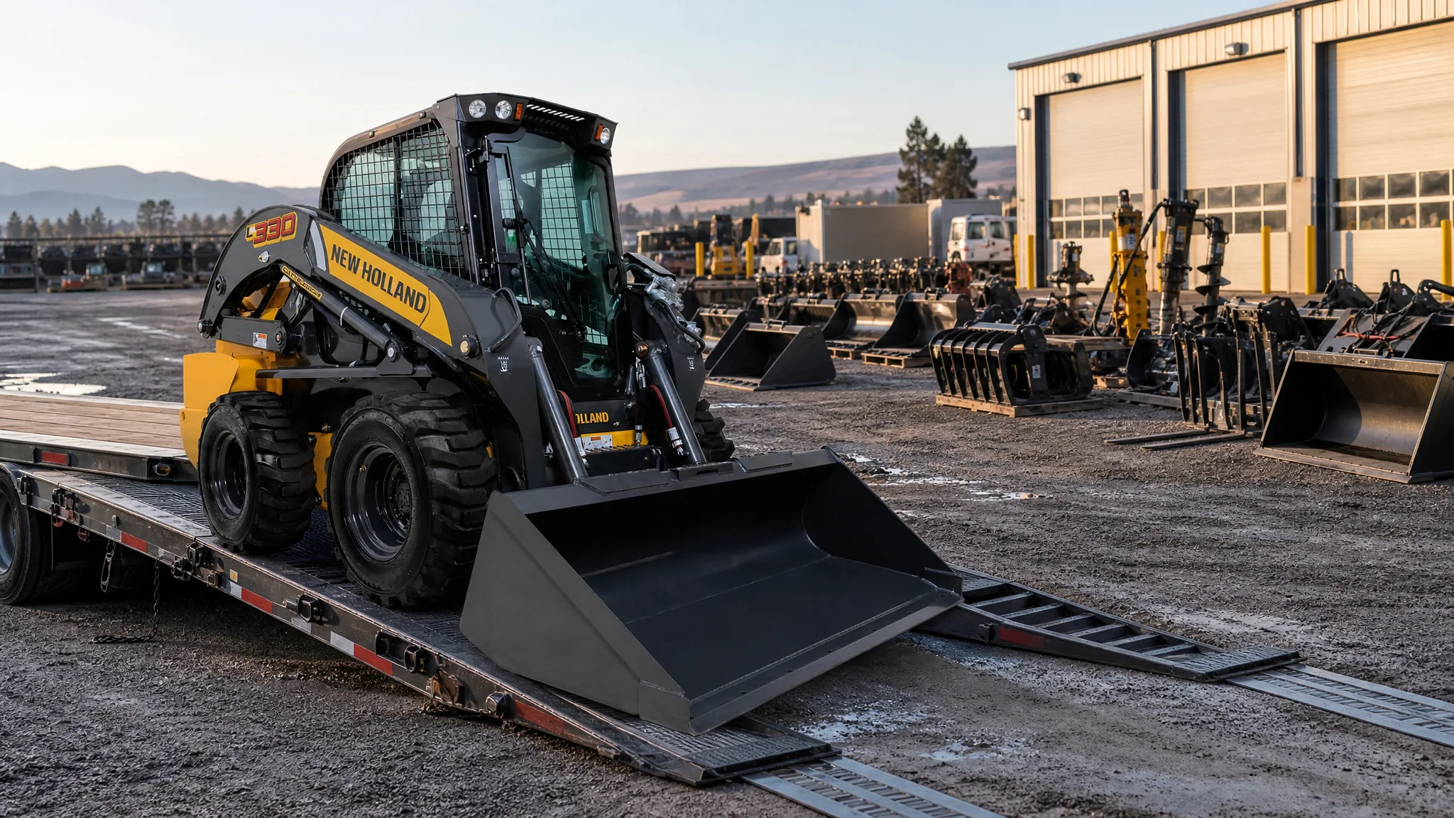 Minicargadora New Holland L330 — Alquiler de equipos