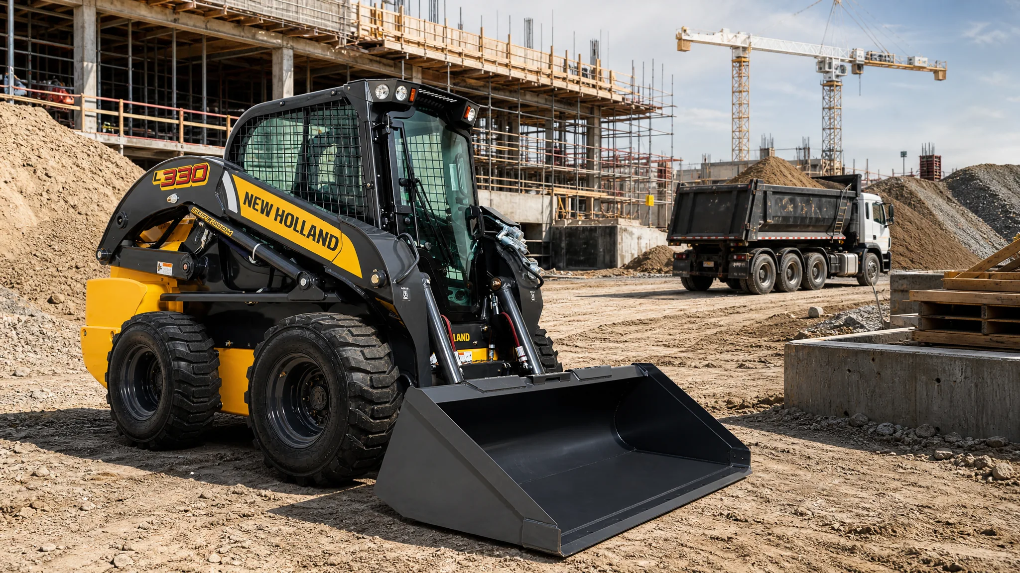 Minicargadora New Holland L330 — Obra civil y urbanismo