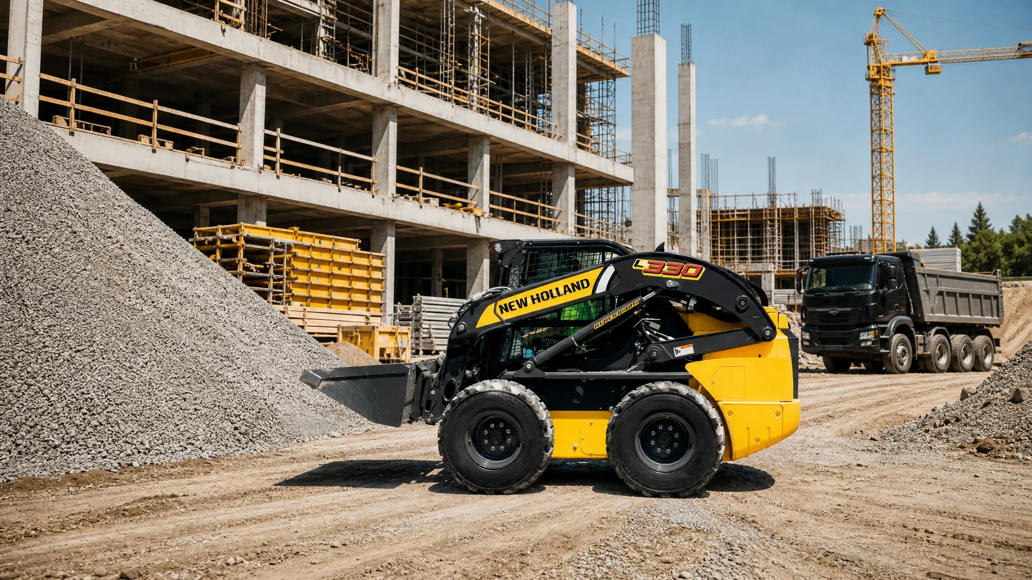 Minicargadora New Holland L330 — Obra civil y urbanismo