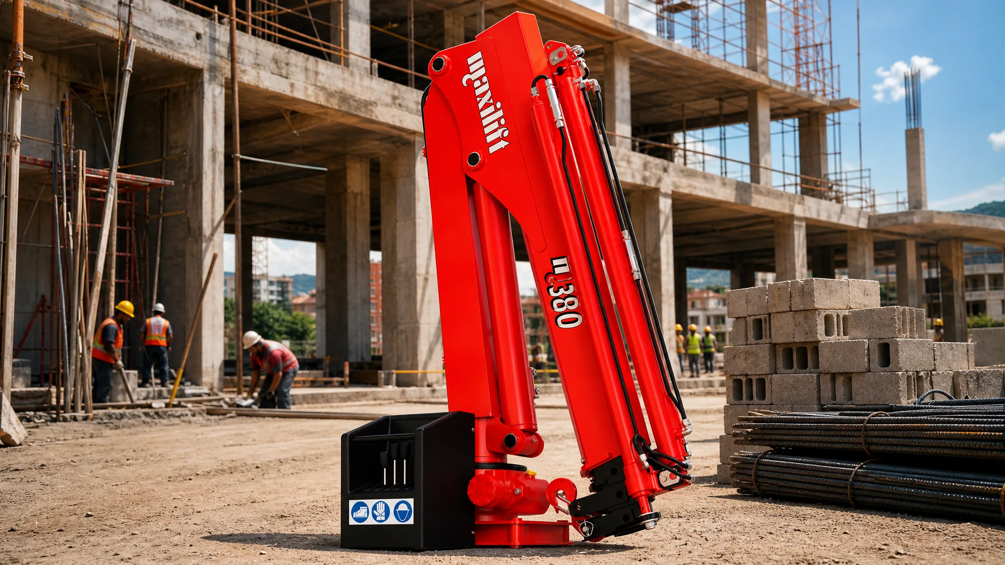 Grúa hidráulica articulada MAXILIFT ML380 — Construcción y obra