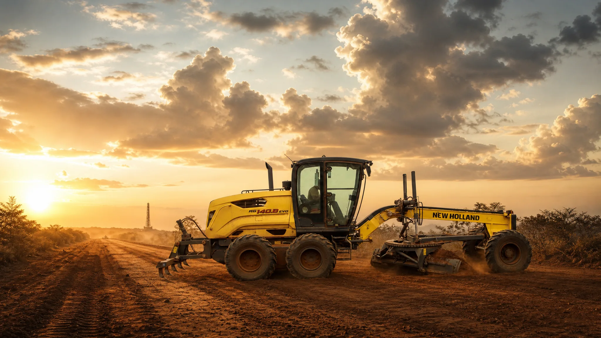 Motoniveladora New Holland RG140.B EVO — Petróleo y gas