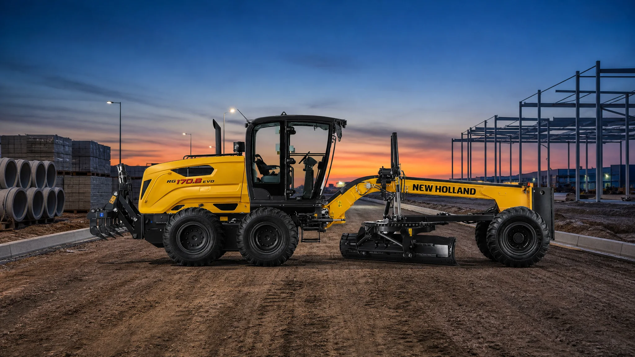 Motoniveladora New Holland RG170.B EVO — Urbanismo y obra civil