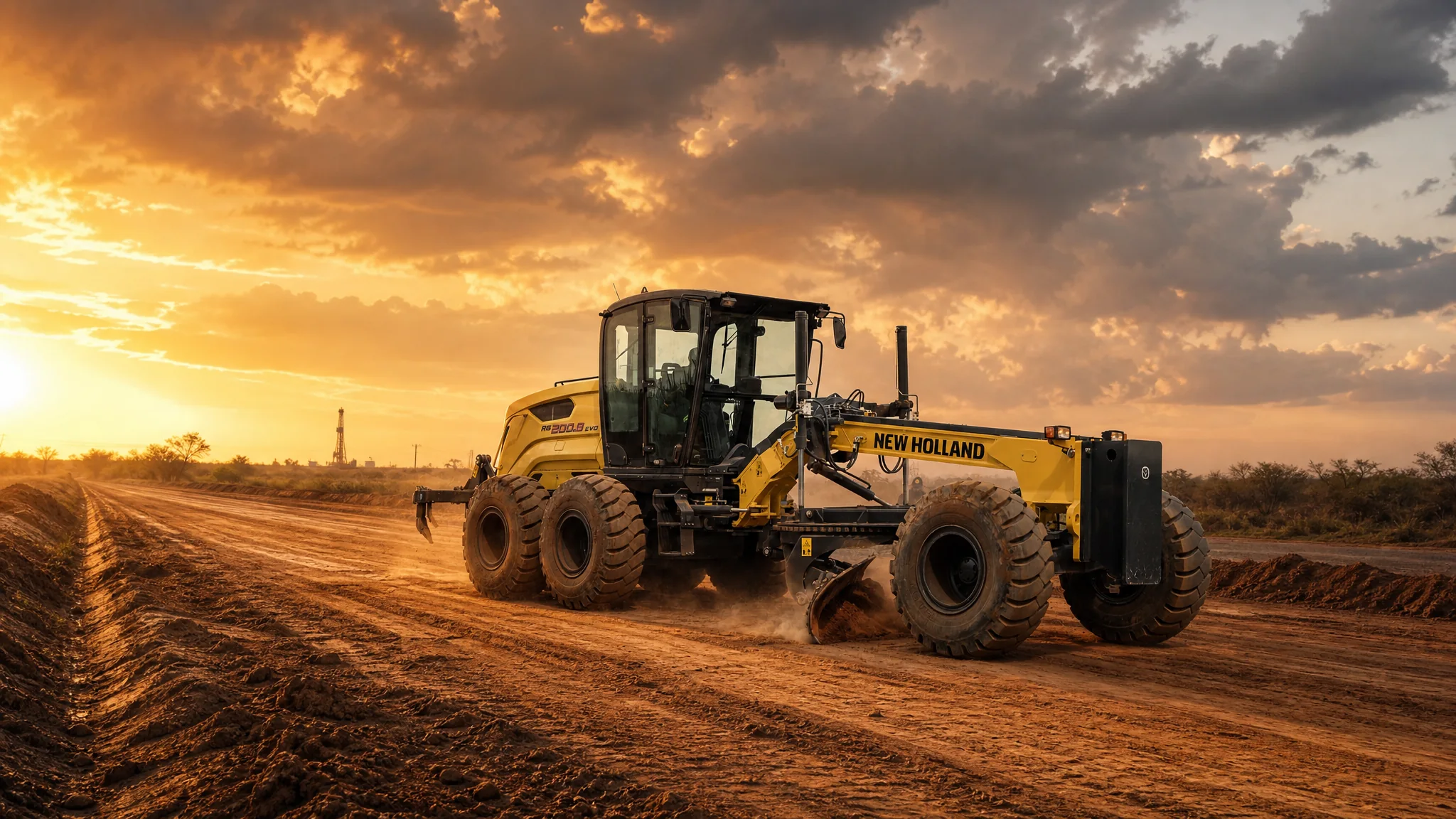 Motoniveladora New Holland RG200.B EVO — Petróleo y gas