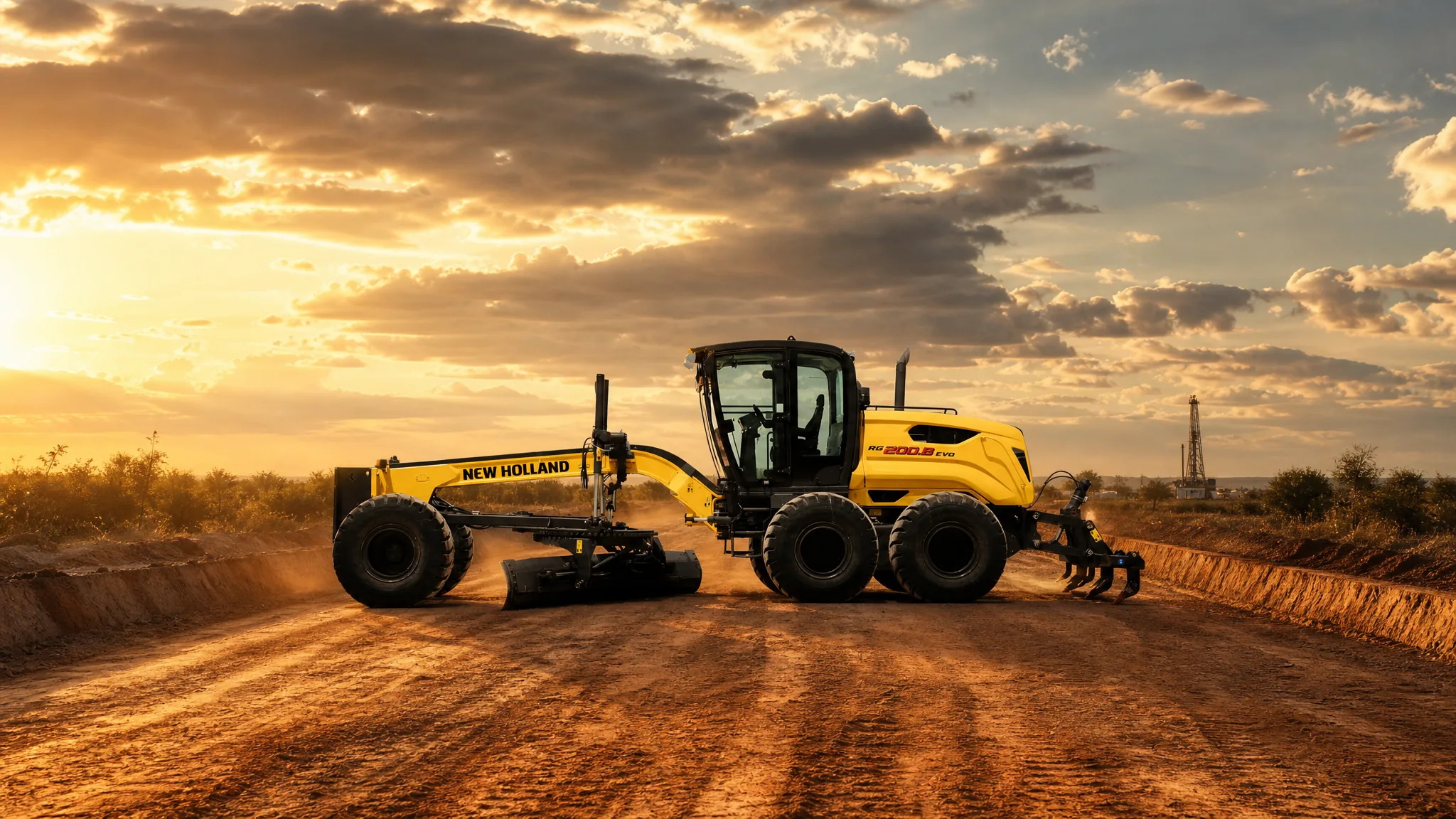 Motoniveladora New Holland RG200.B EVO — Petróleo y gas