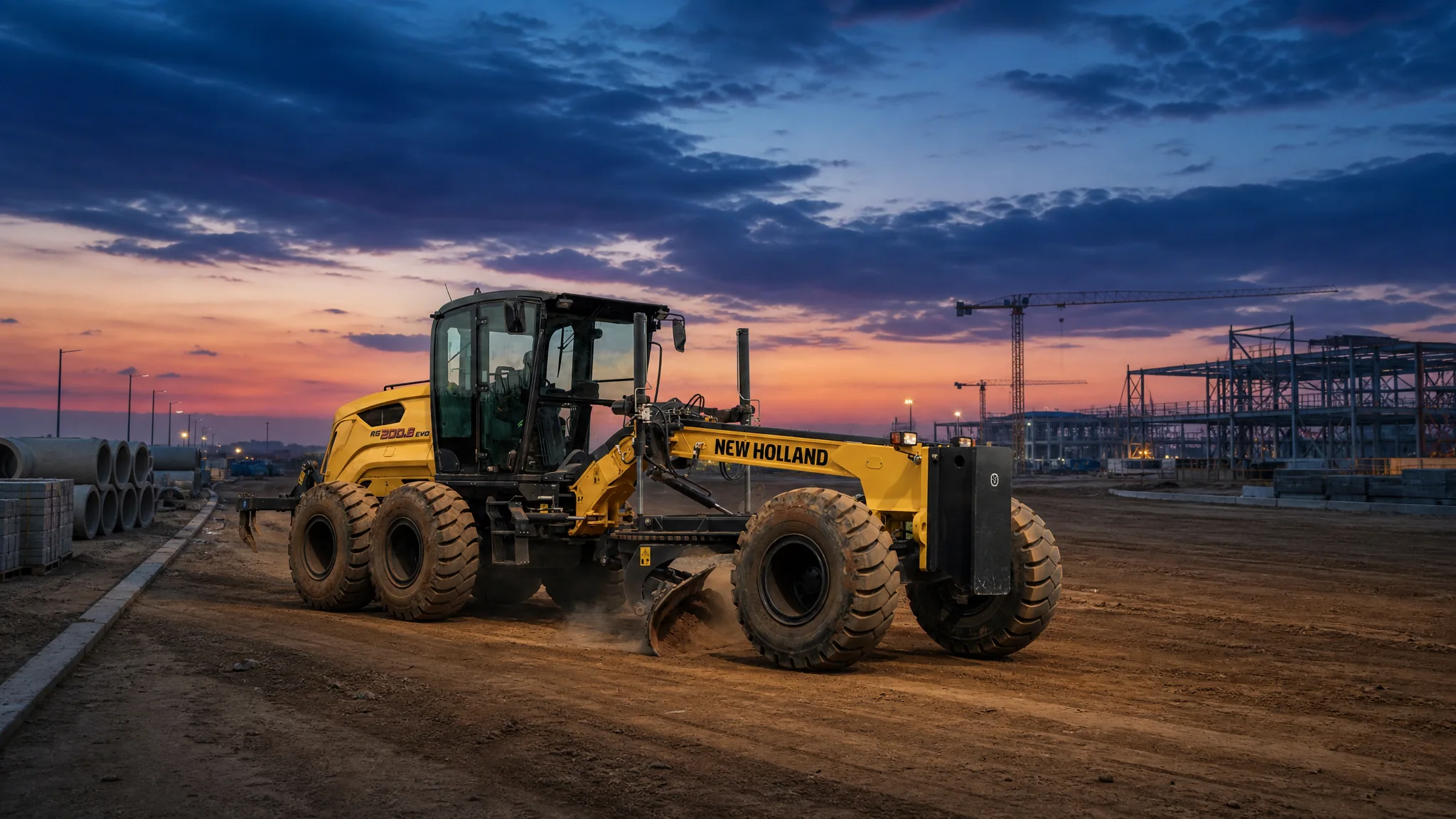 Motoniveladora New Holland RG200.B EVO — Urbanismo y obra civil