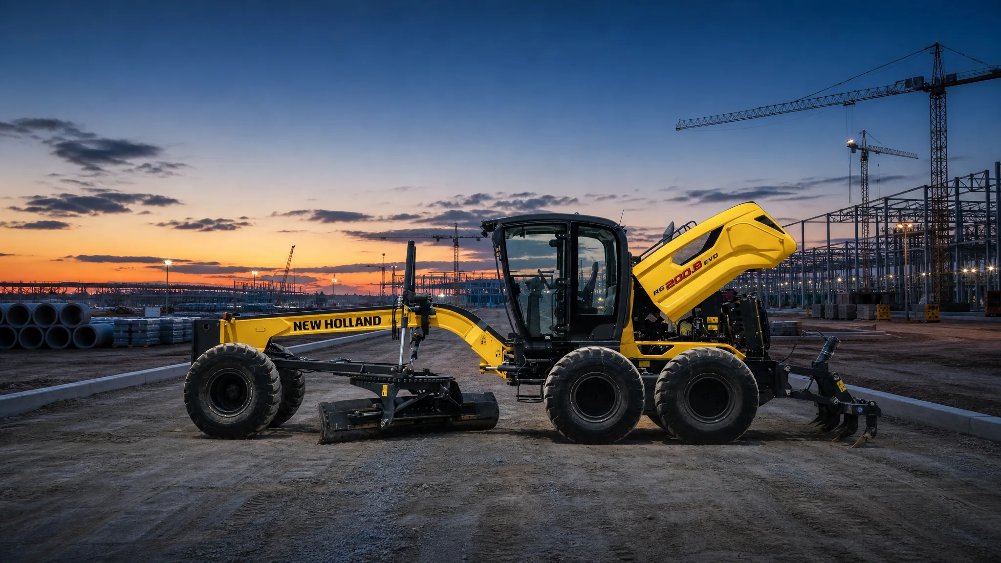 Motoniveladora New Holland RG200.B EVO — Urbanismo y obra civil