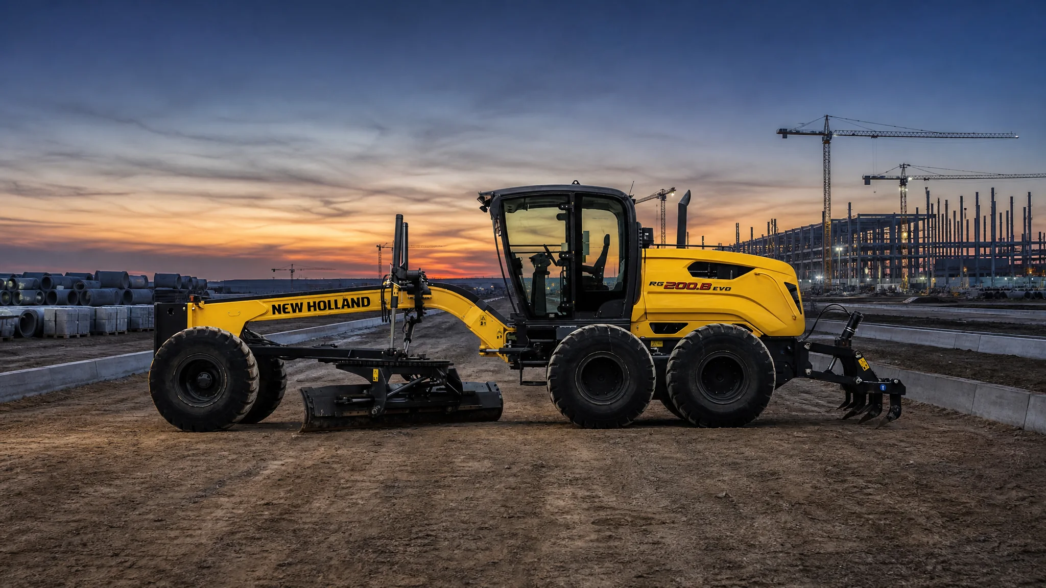 Motoniveladora New Holland RG200.B EVO — Urbanismo y obra civil