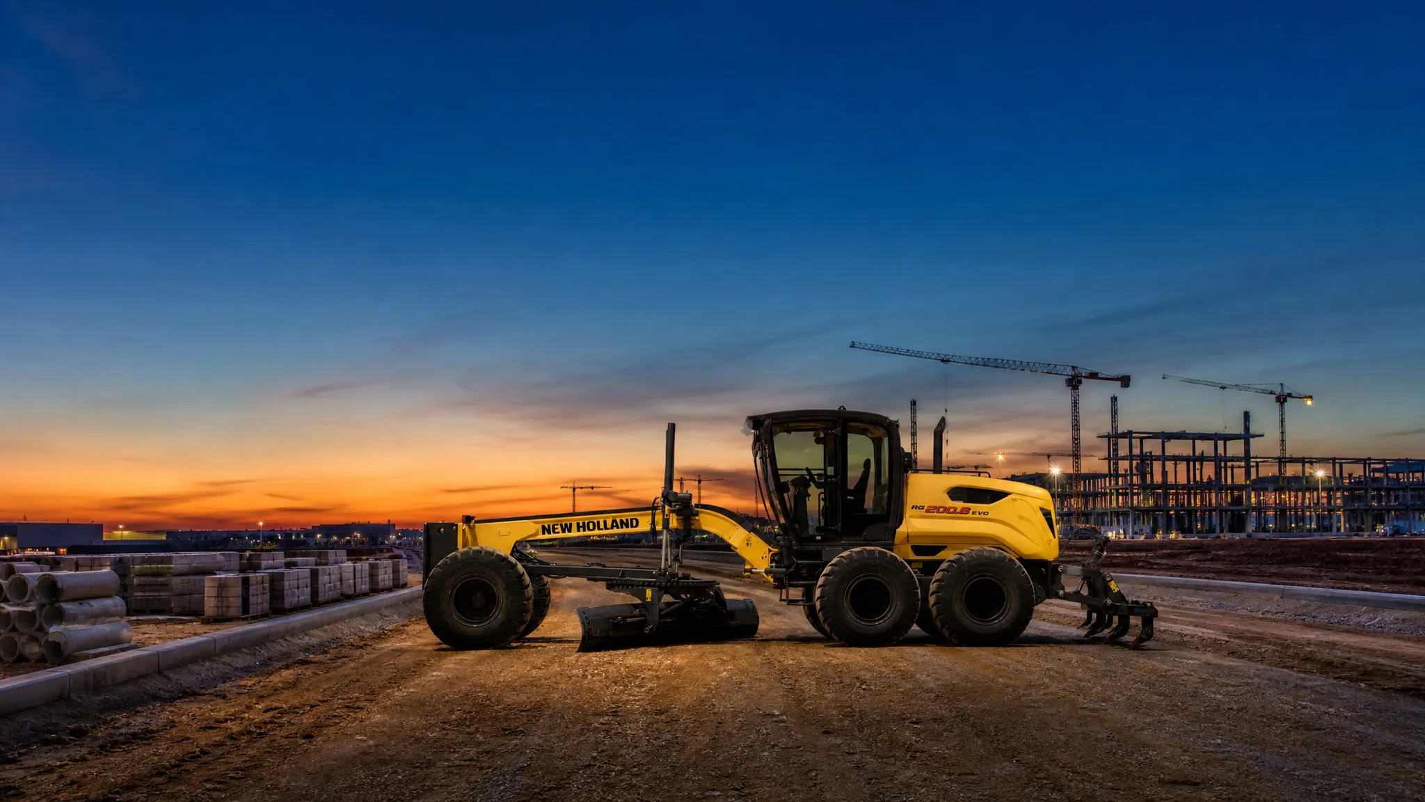 Motoniveladora New Holland RG200.B EVO — Urbanismo y obra civil