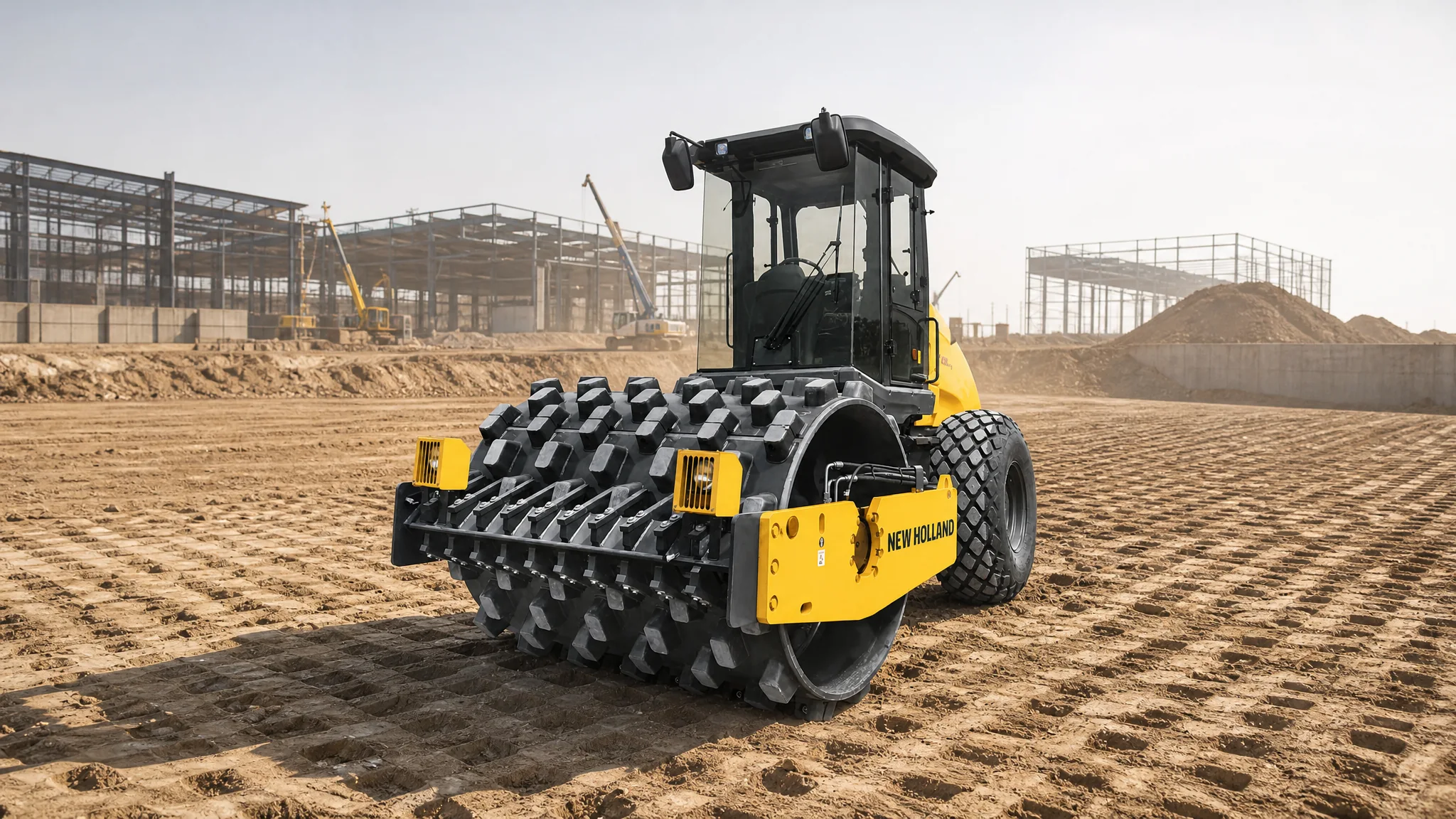 Rodillo compactador pata de cabra New Holland V110PD — Obra civil e industrial