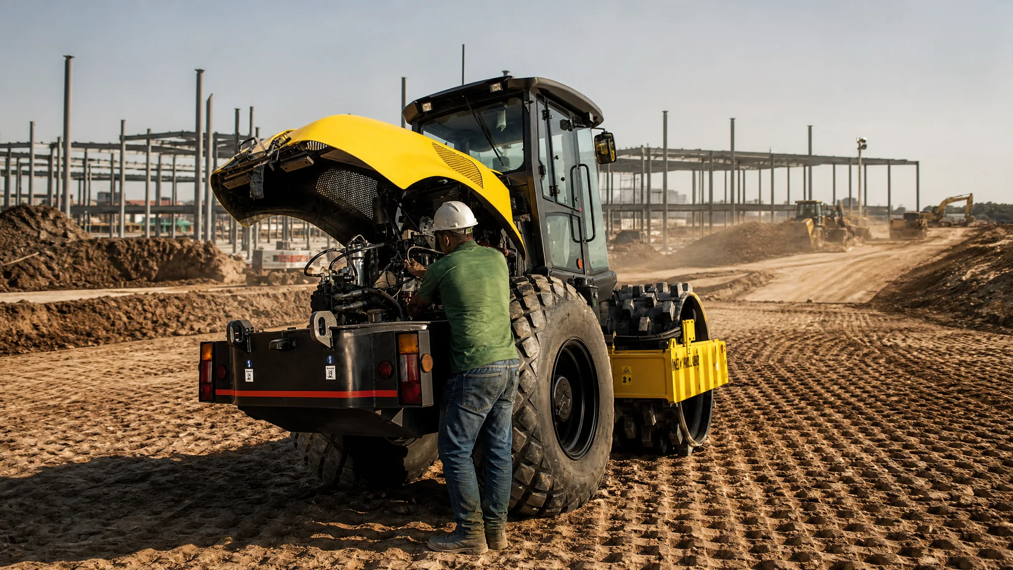 Rodillo compactador pata de cabra New Holland V110PD — Obra civil e industrial