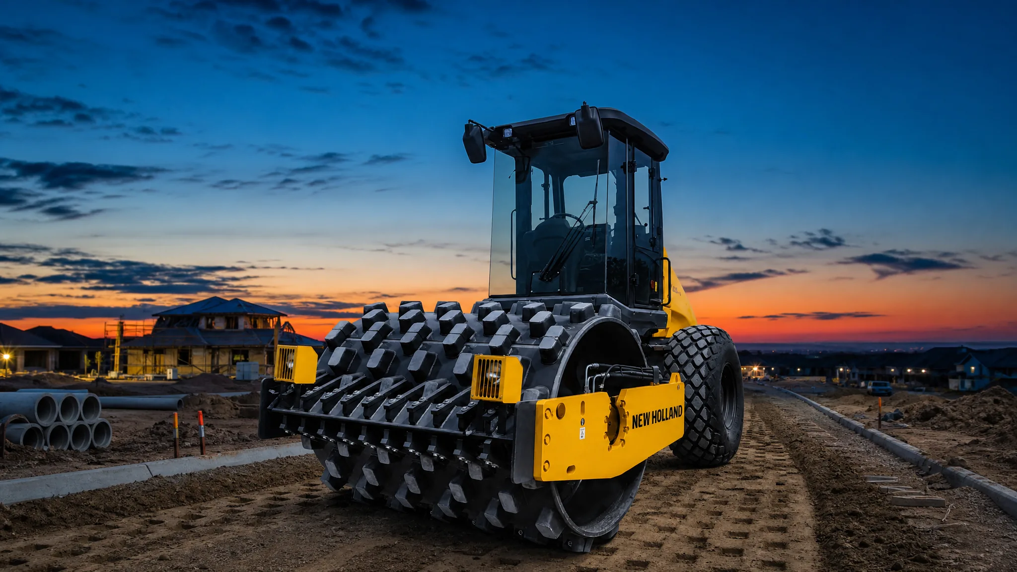 Rodillo compactador pata de cabra New Holland V110PD — Urbanismo y parcelamientos