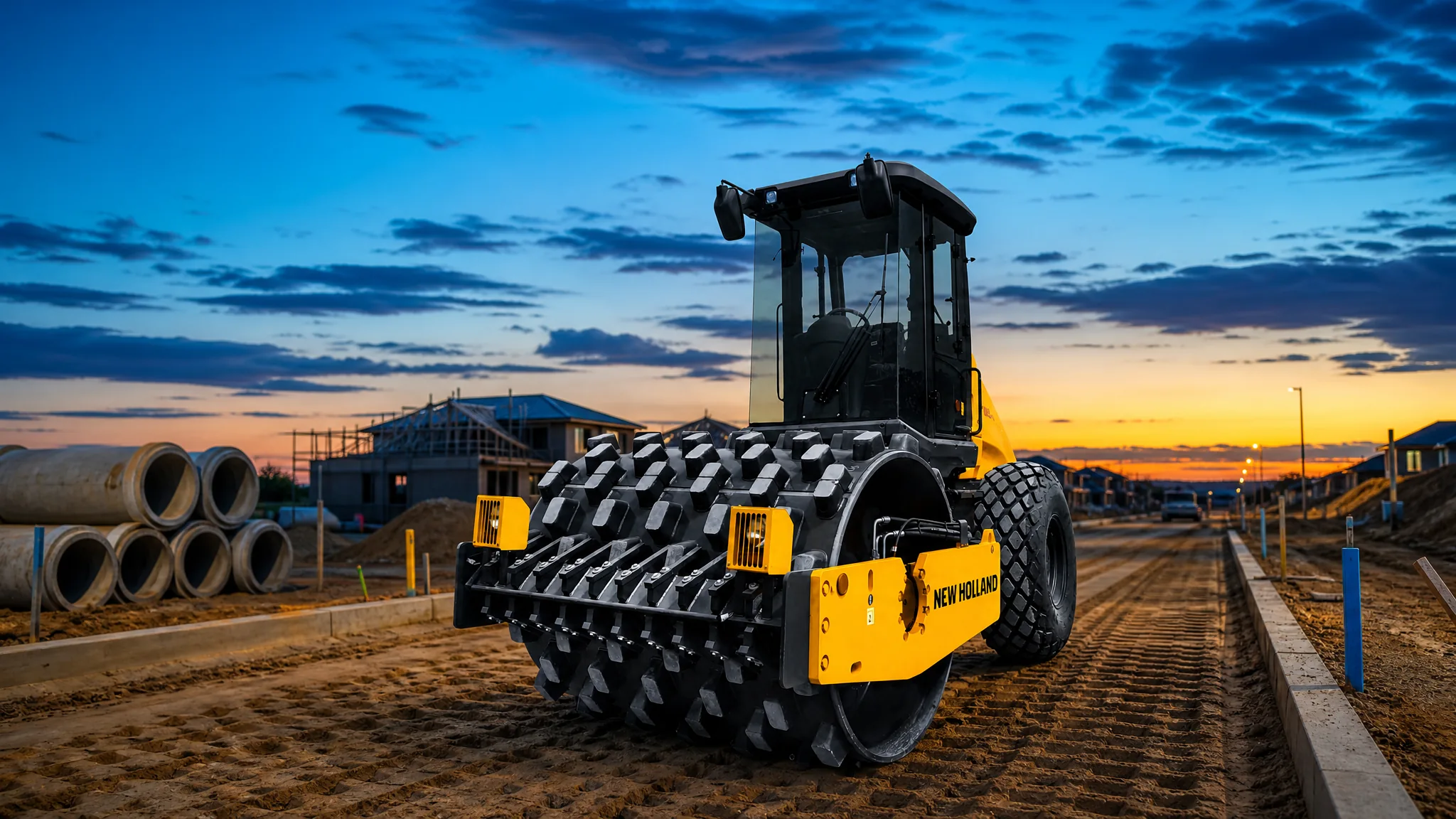 Rodillo compactador pata de cabra New Holland V110PD — Urbanismo y parcelamientos